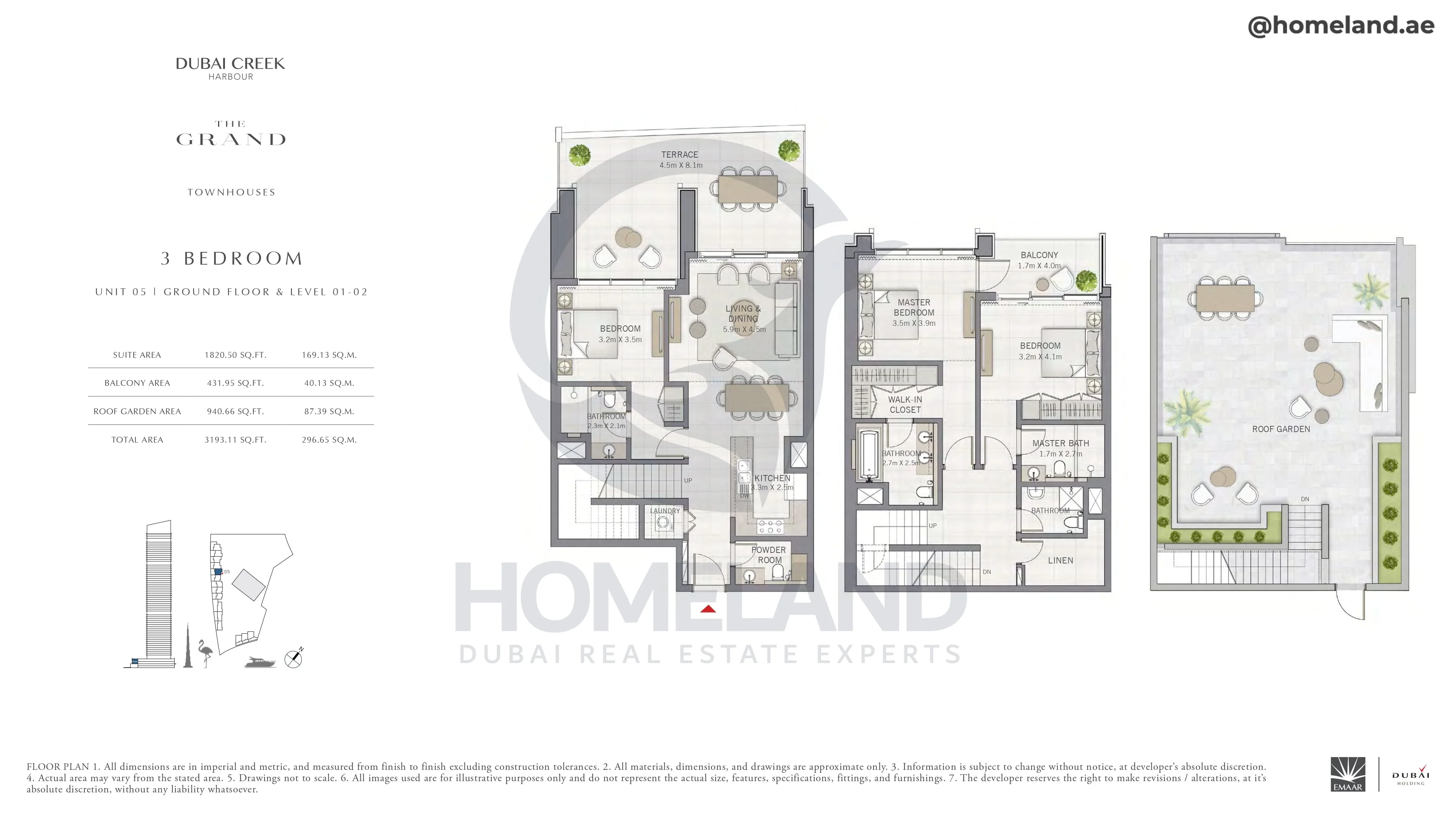 The Grand, Townhouse, 3BR, Unit 05, Level G-1-2, 3193 SQFT