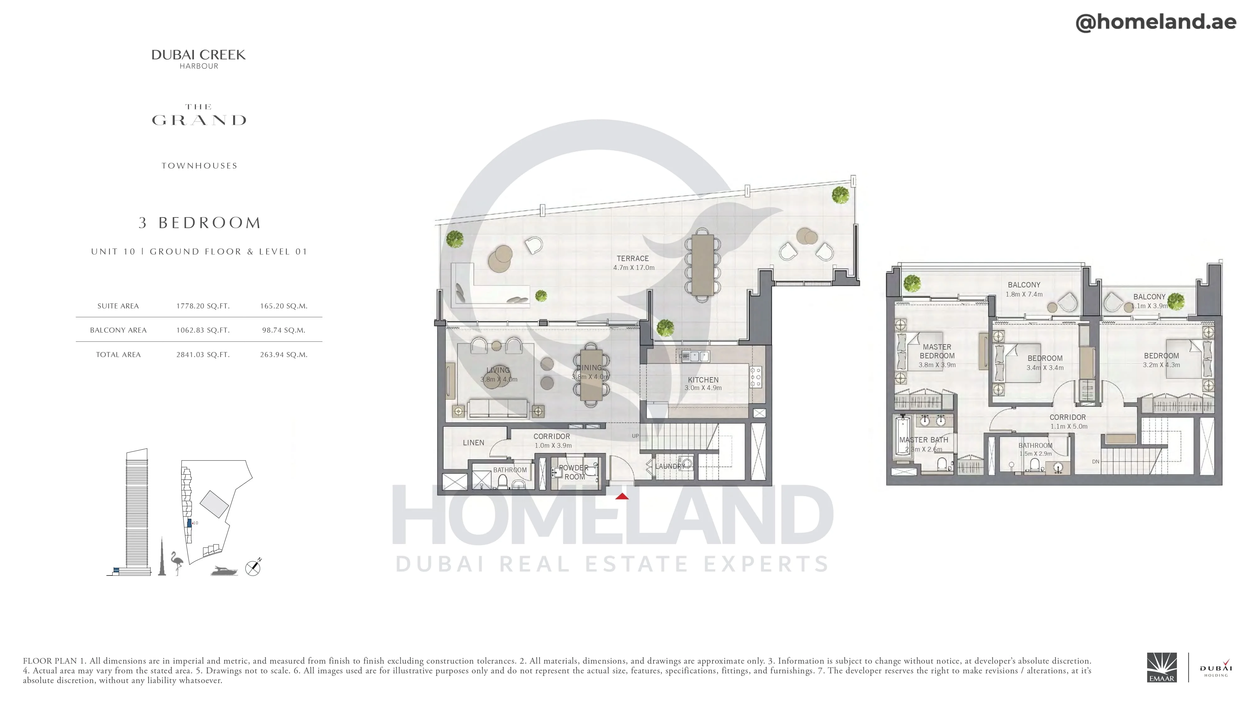 The Grand, Townhouse, 3BR, Unit 10, Level G-1, 2841 SQFT