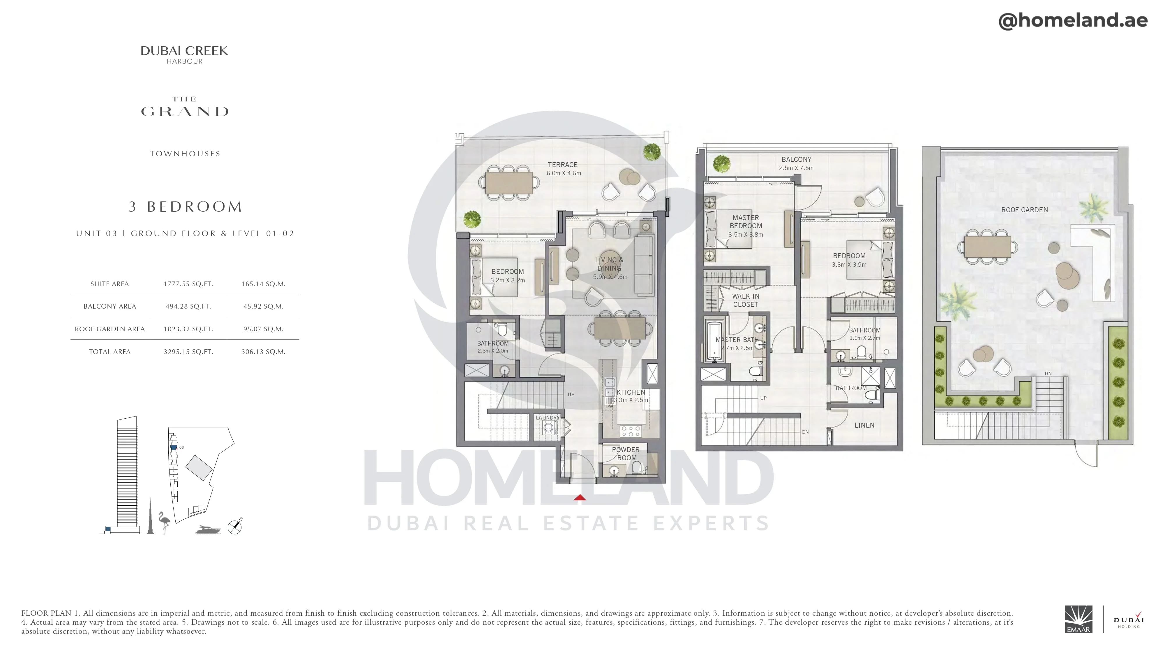 The Grand, Townhouse, 3BR, Unit 03, Level G-1-2, 3295 SQFT