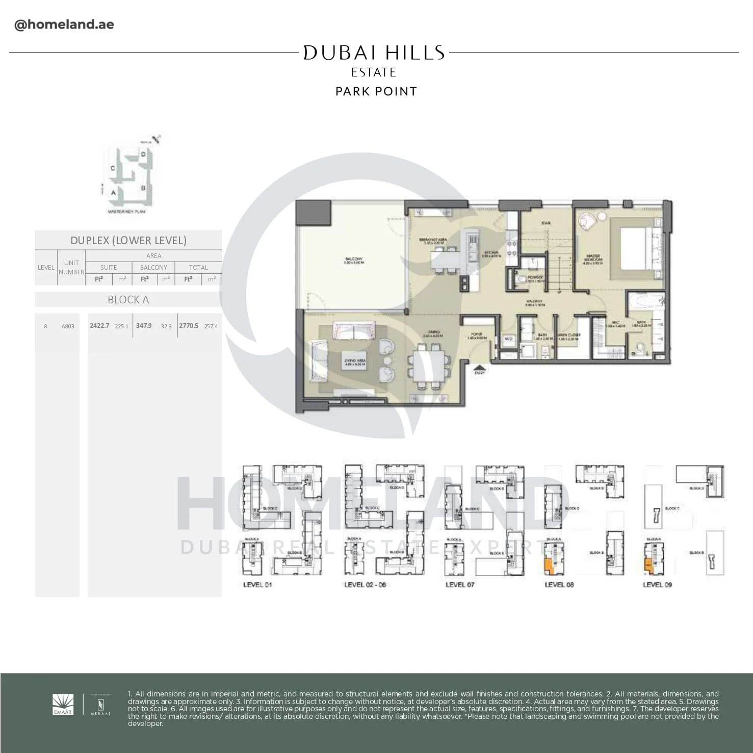 Park Point, Duplex (Lower Level), Block A, Level 8, Unit A803, 2770 SQFT