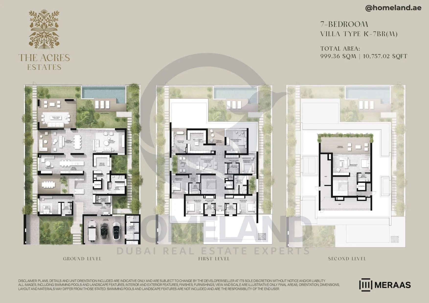 The Acres Estates, Villa, 7BR, Type K-7BR(M), Level G-1st-2nd, 10757 SQFT