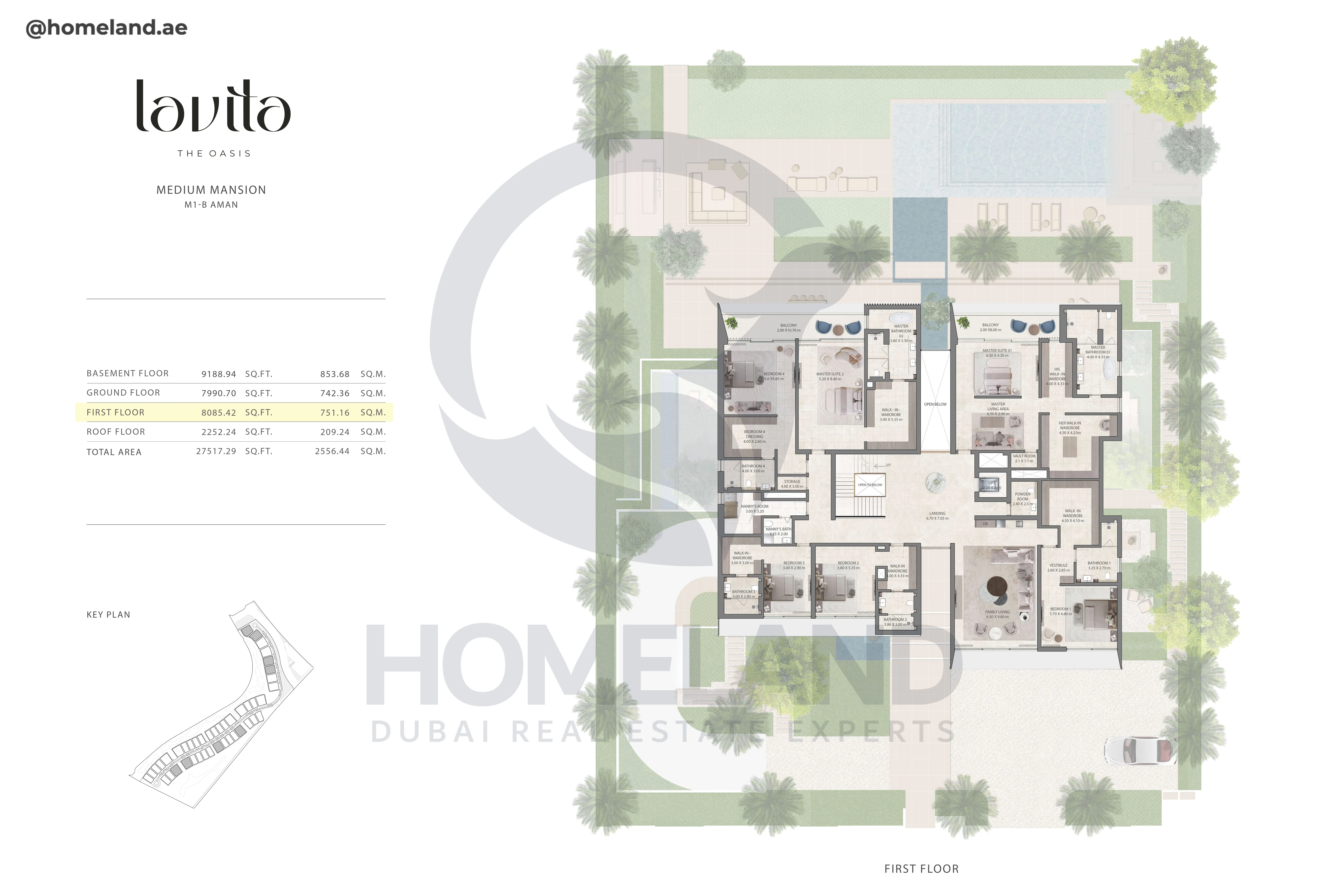 Lavita, Medium Mansion, M1-B Aman, First Floor, 8085 SQFT