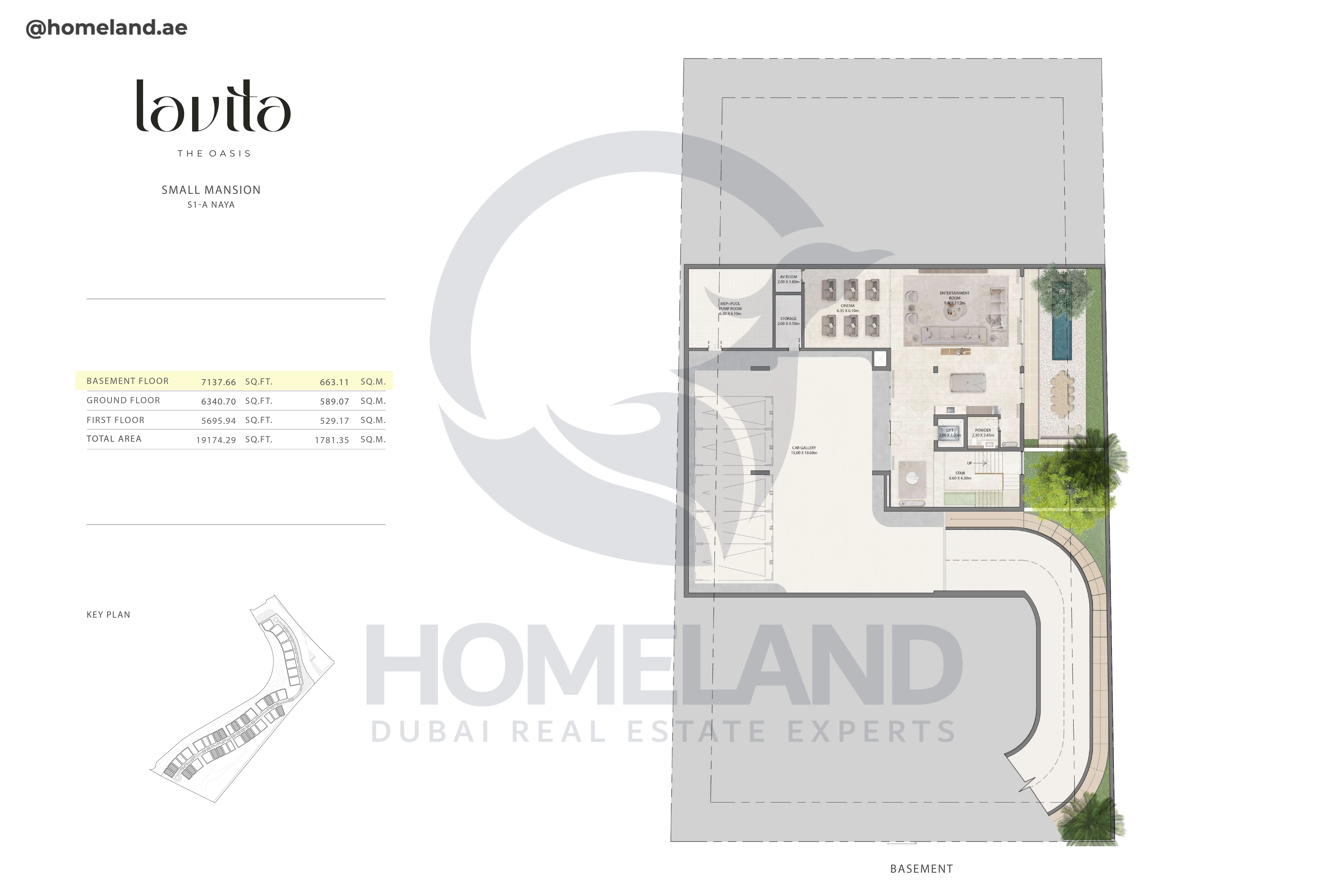 Lavita, Small Mansion, S1-A Naya, Basement Floor, 7137 SQFT