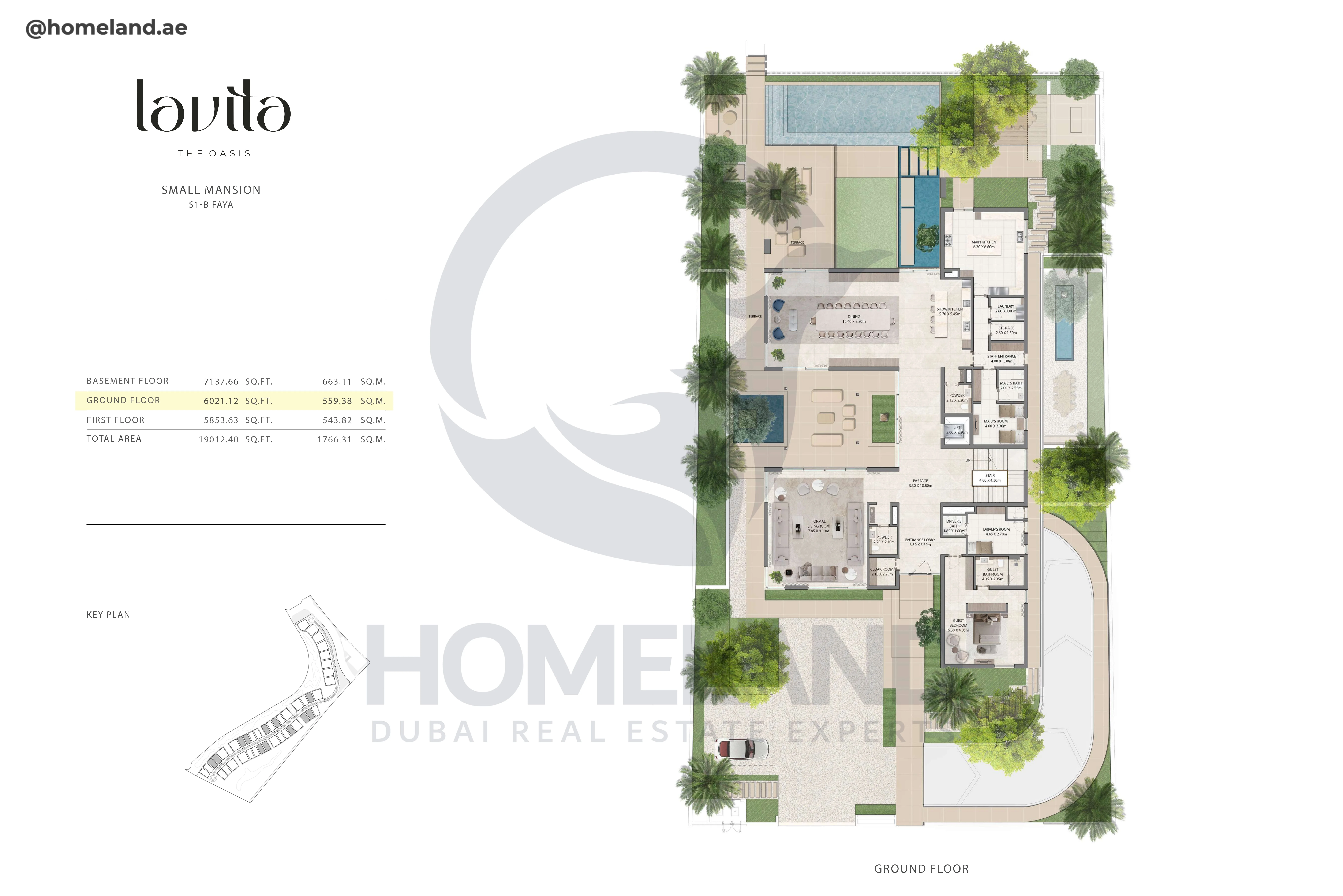 Lavita, Small Mansion, S1-B Faya, Ground Floor, 6021 SQFT