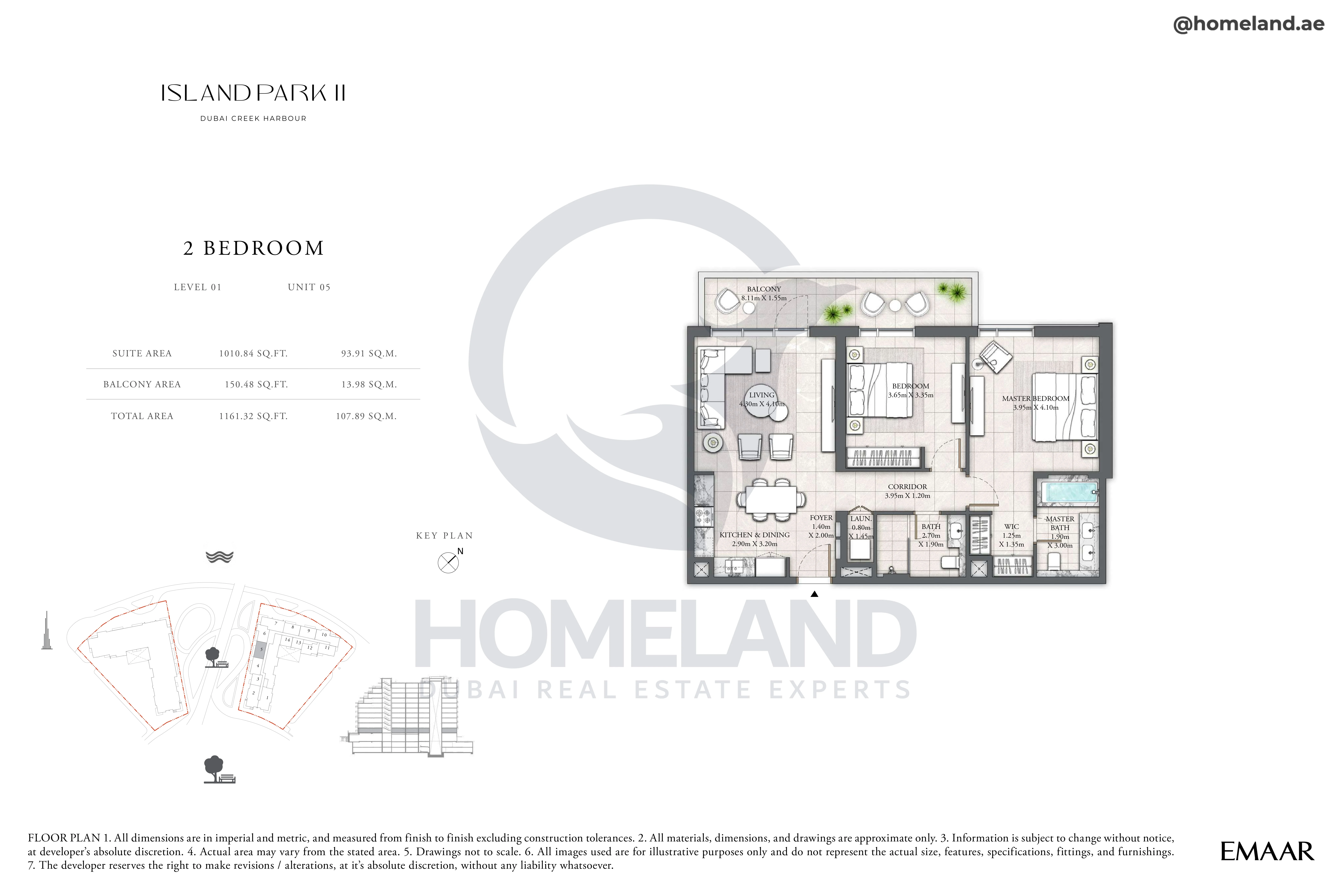 Island Park II, 2BR, Level 01, Unit 05, 1161 SQFT