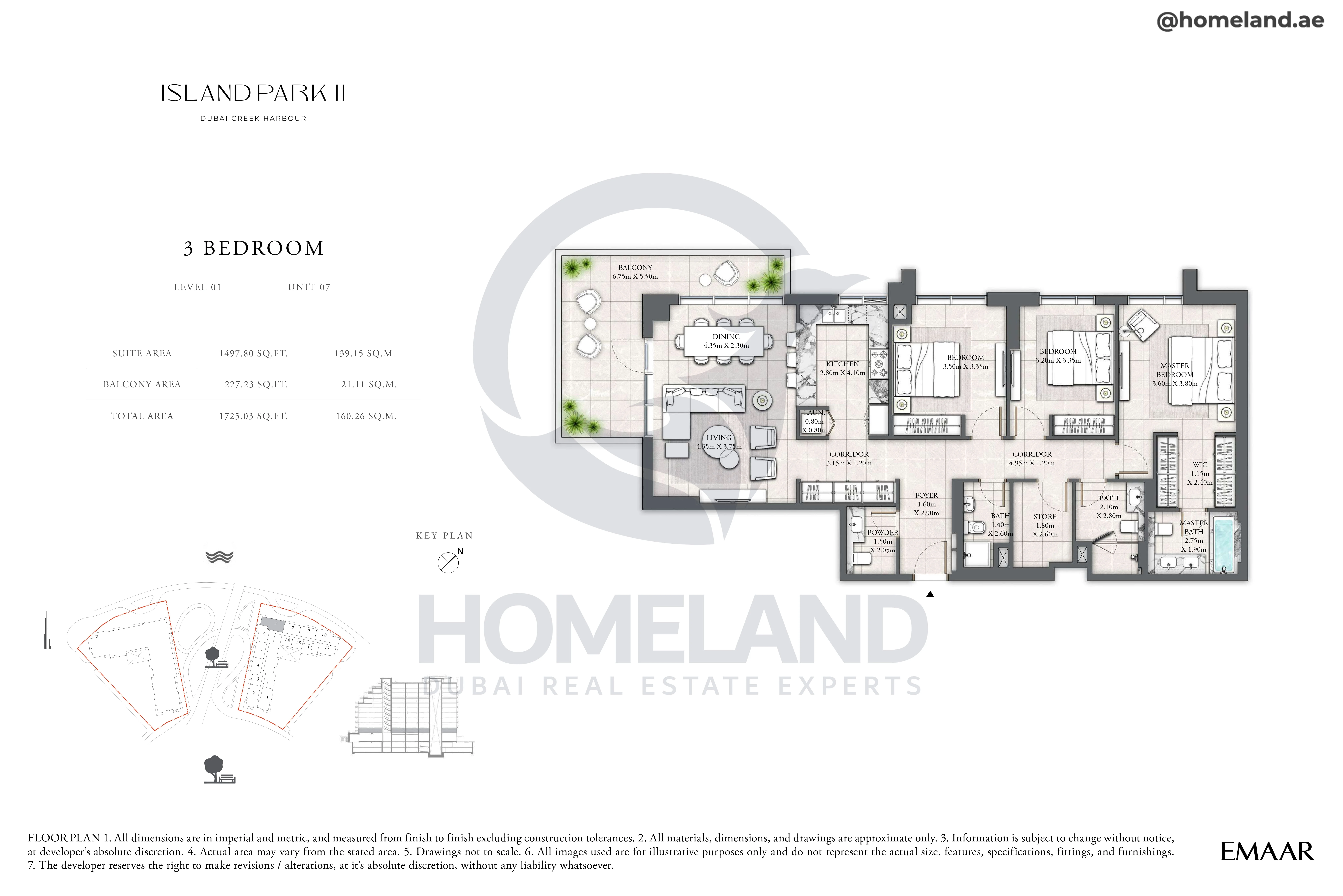 Island Park II, 3BR, Level 01, Unit 07, 1725 SQFT