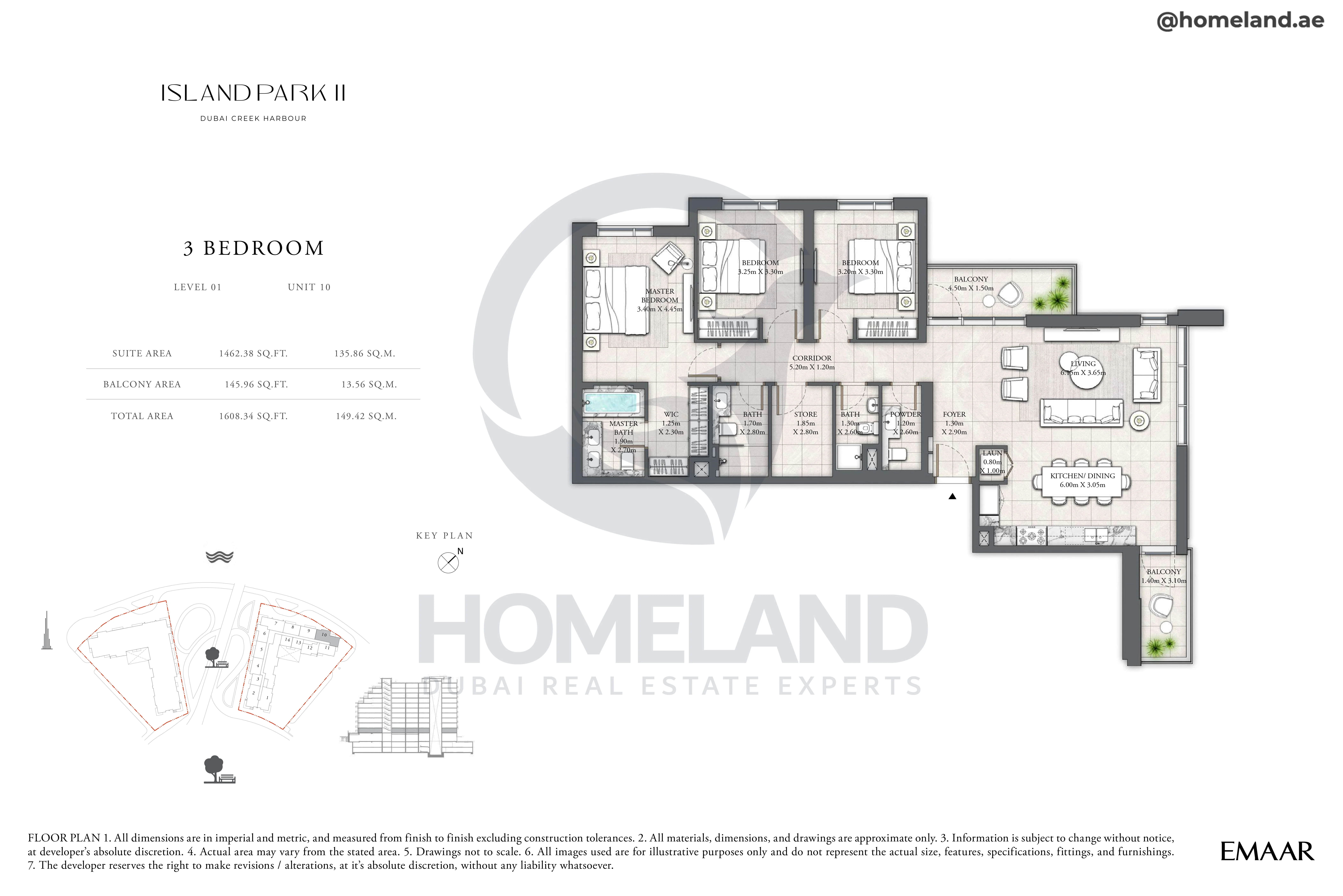 Island Park II, 3BR, Level 01, Unit 10, 1608 SQFT