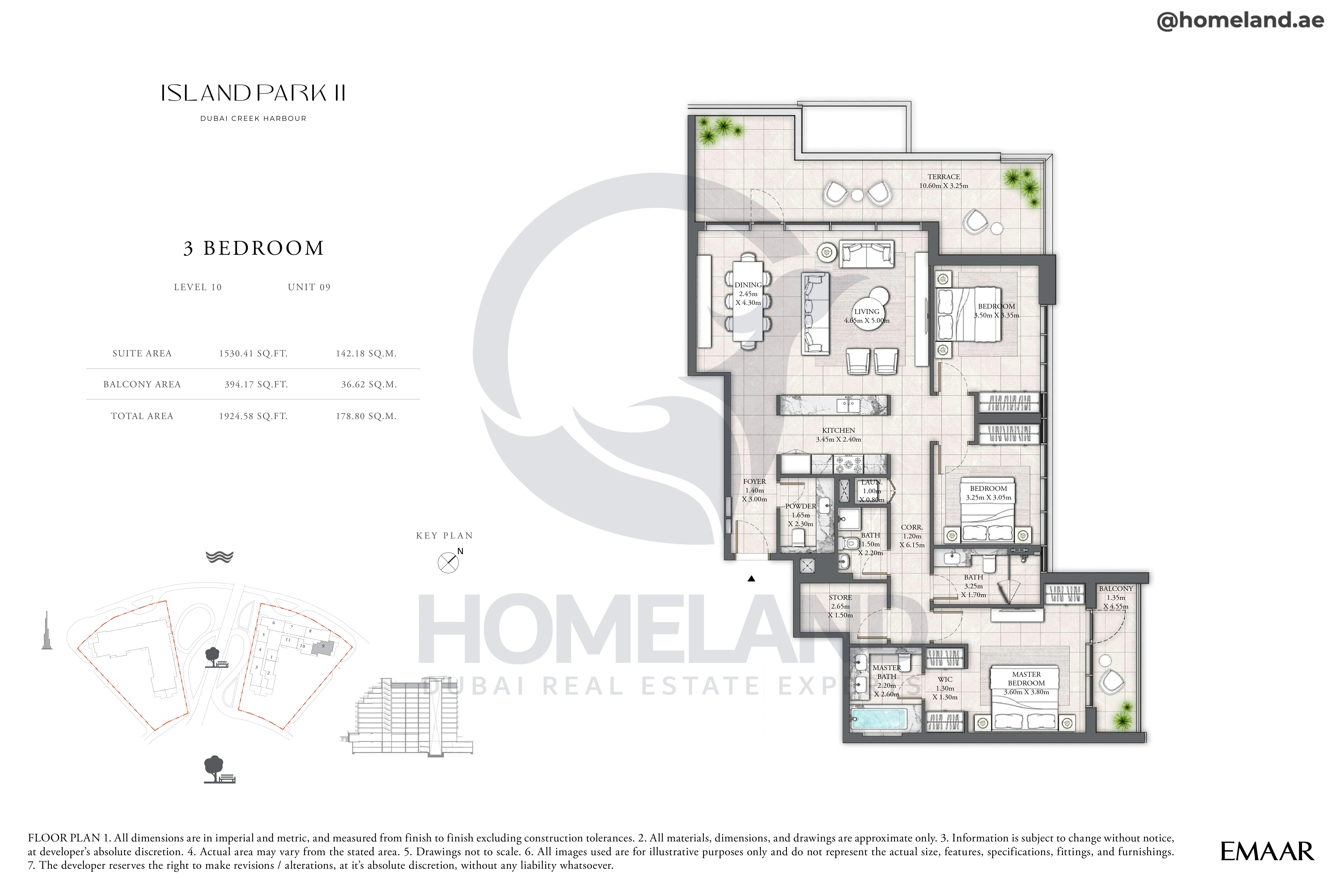 Island Park II, 3BR, Level 10, Unit 09, 1924 SQFT
