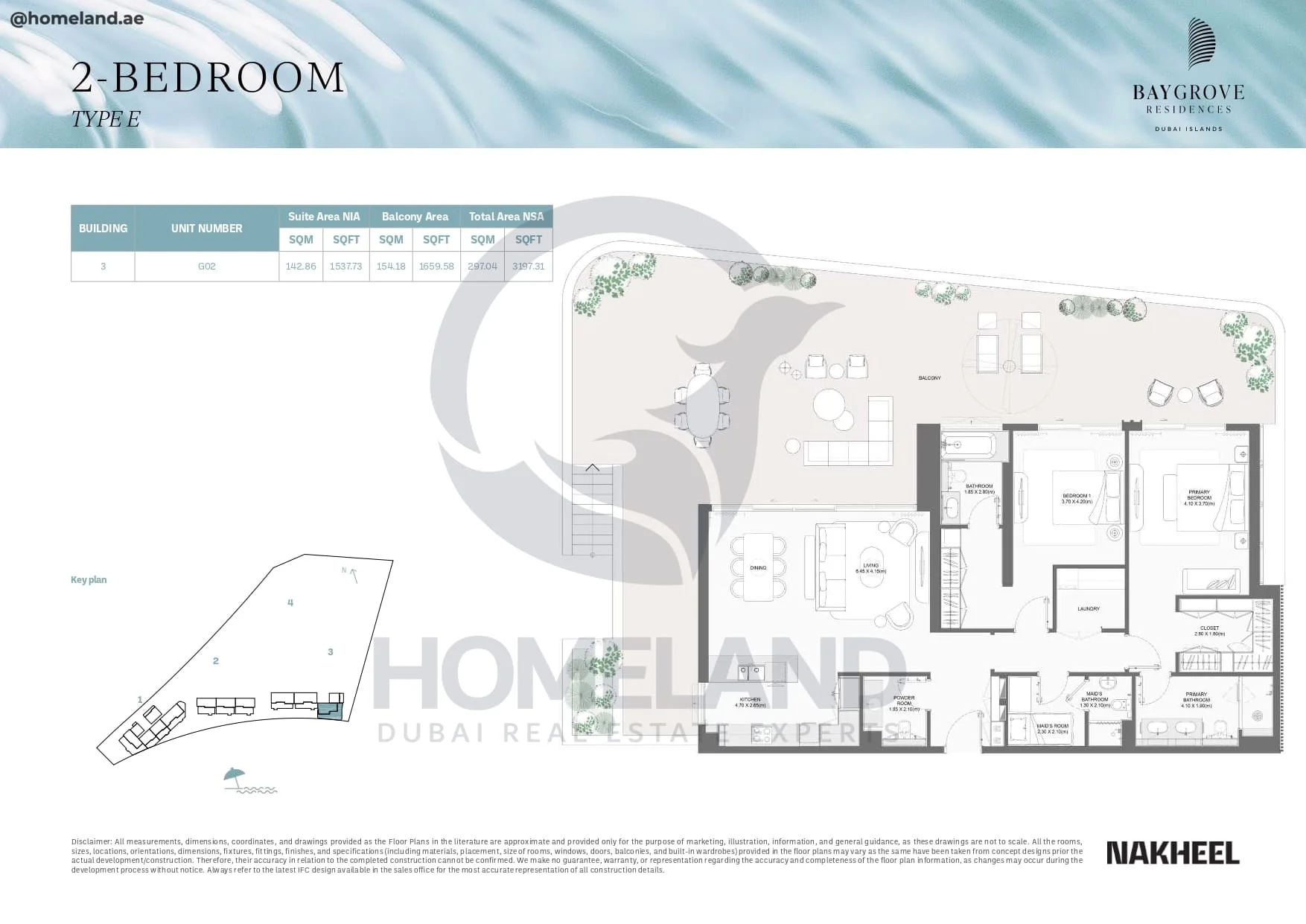 Bay Grove Residences, 2BR, Type E, Building 3, Unit G02, 3197 SQFT