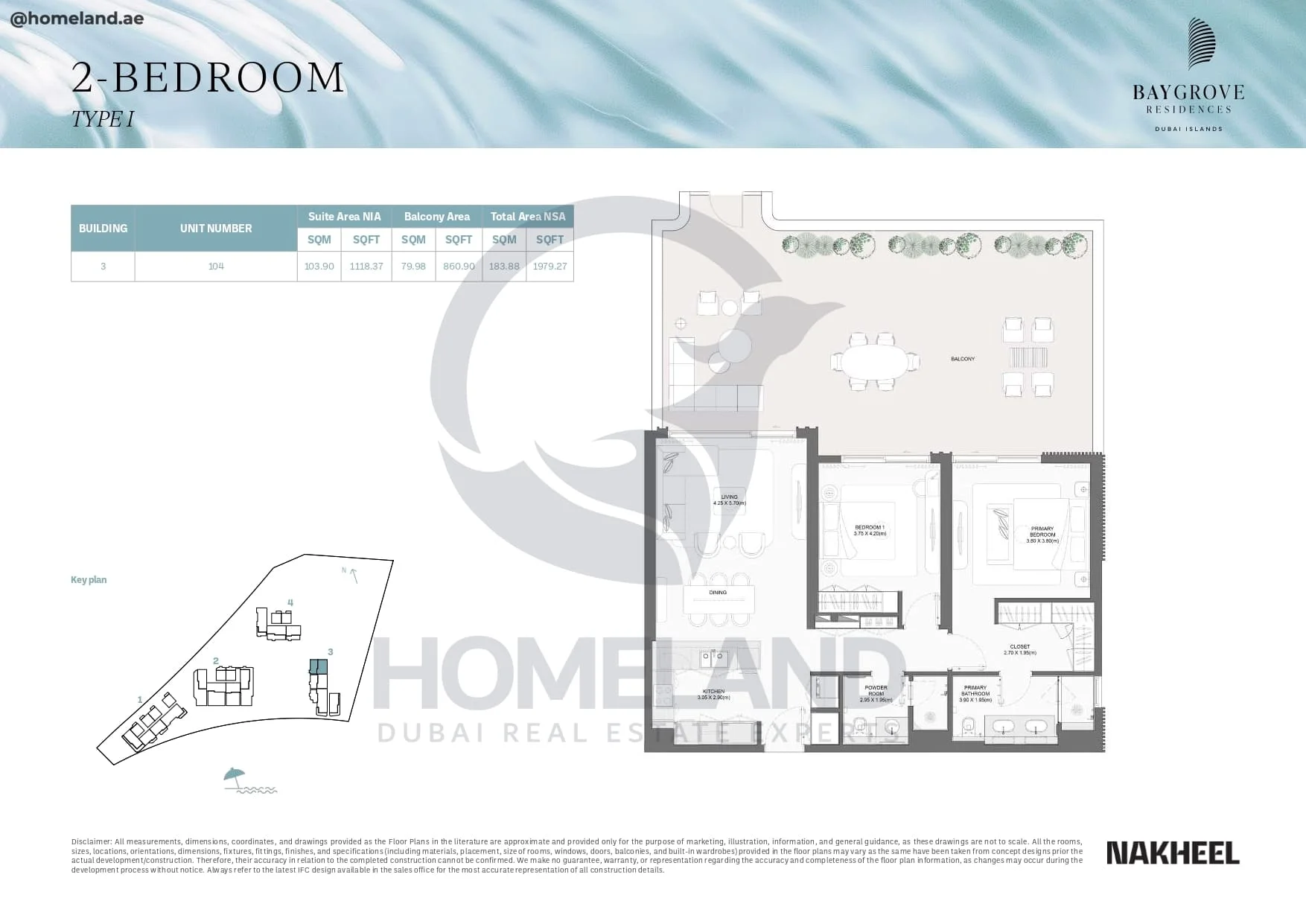 Bay Grove Residences, 2BR, Type I, Building 3, Unit 104, 1979 SQFT