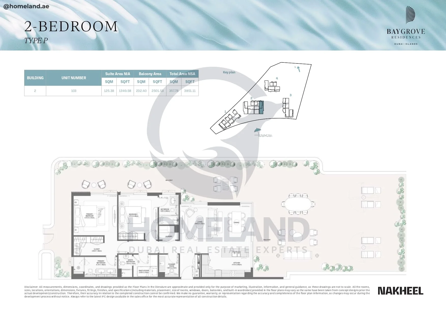 Bay Grove Residences, 2BR, Type P, Building 2, Unit 103, 3851 SQFT