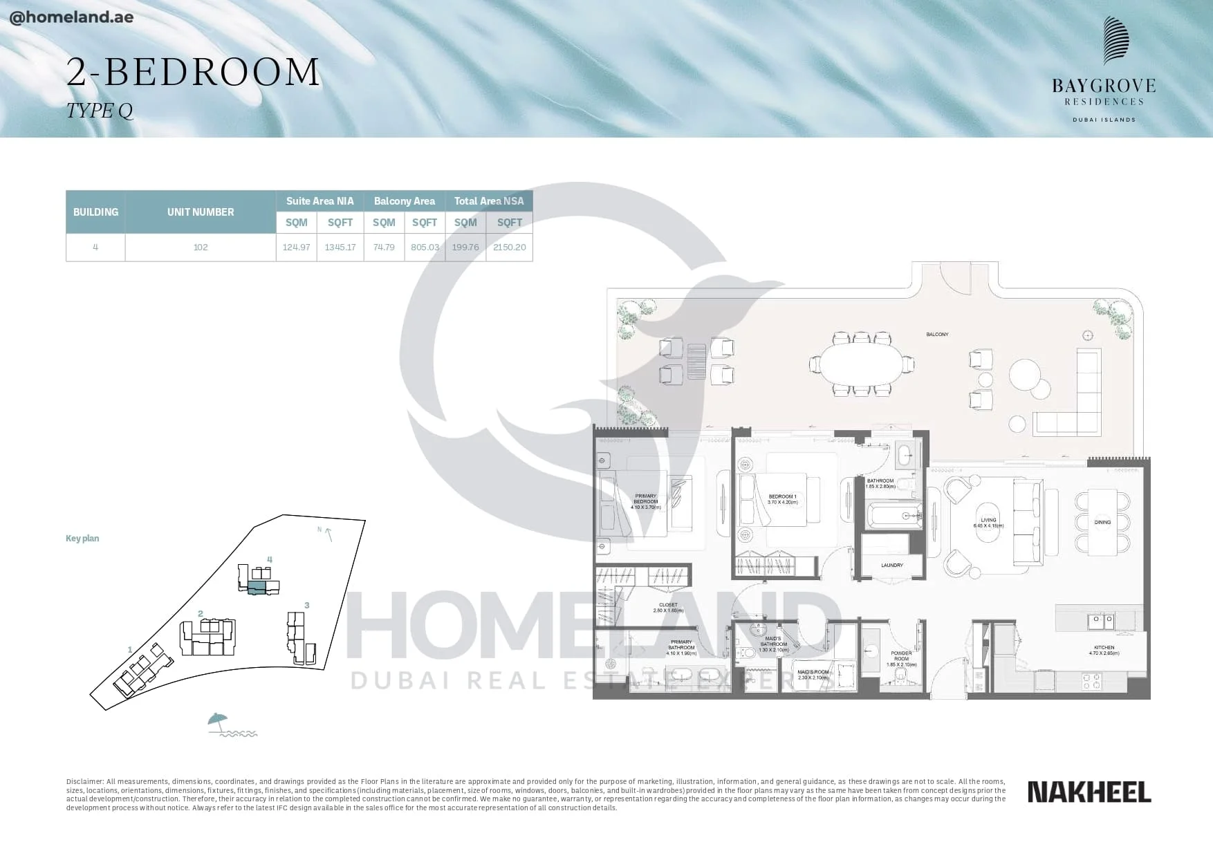 Bay Grove Residences, 2BR, Type Q, Building 4, Unit 102, 2150 SQFT
