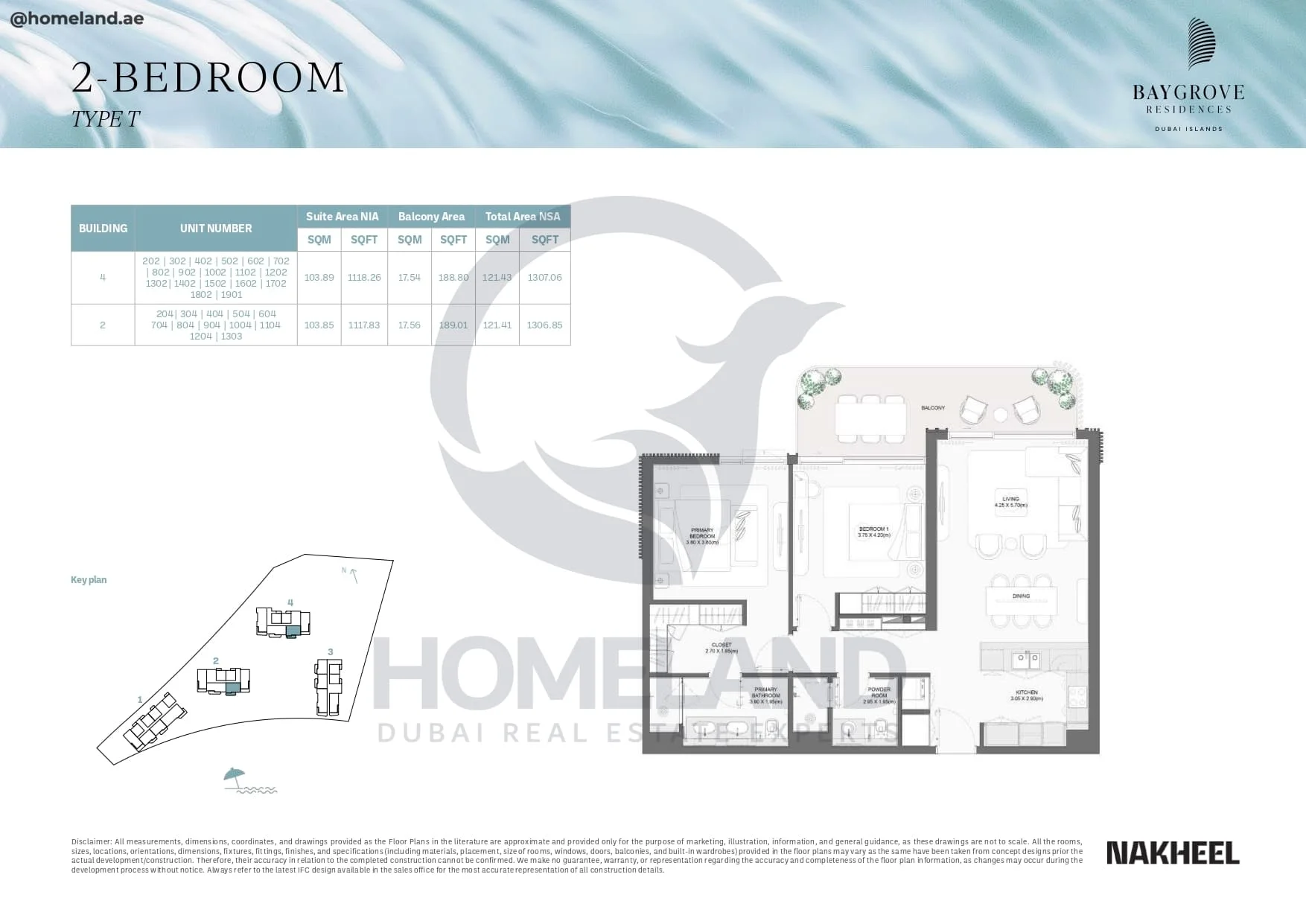 Bay Grove Residences, 2BR, Type T, Building 2-4, Unit 202-302-402-502-602-702-802-902-1002-1102-1202-1302-1402-1502-1602-1702-1802-1901-204-304-404-504-604-704-804-904-1004-1104-1204-1303, 1307 SQFT