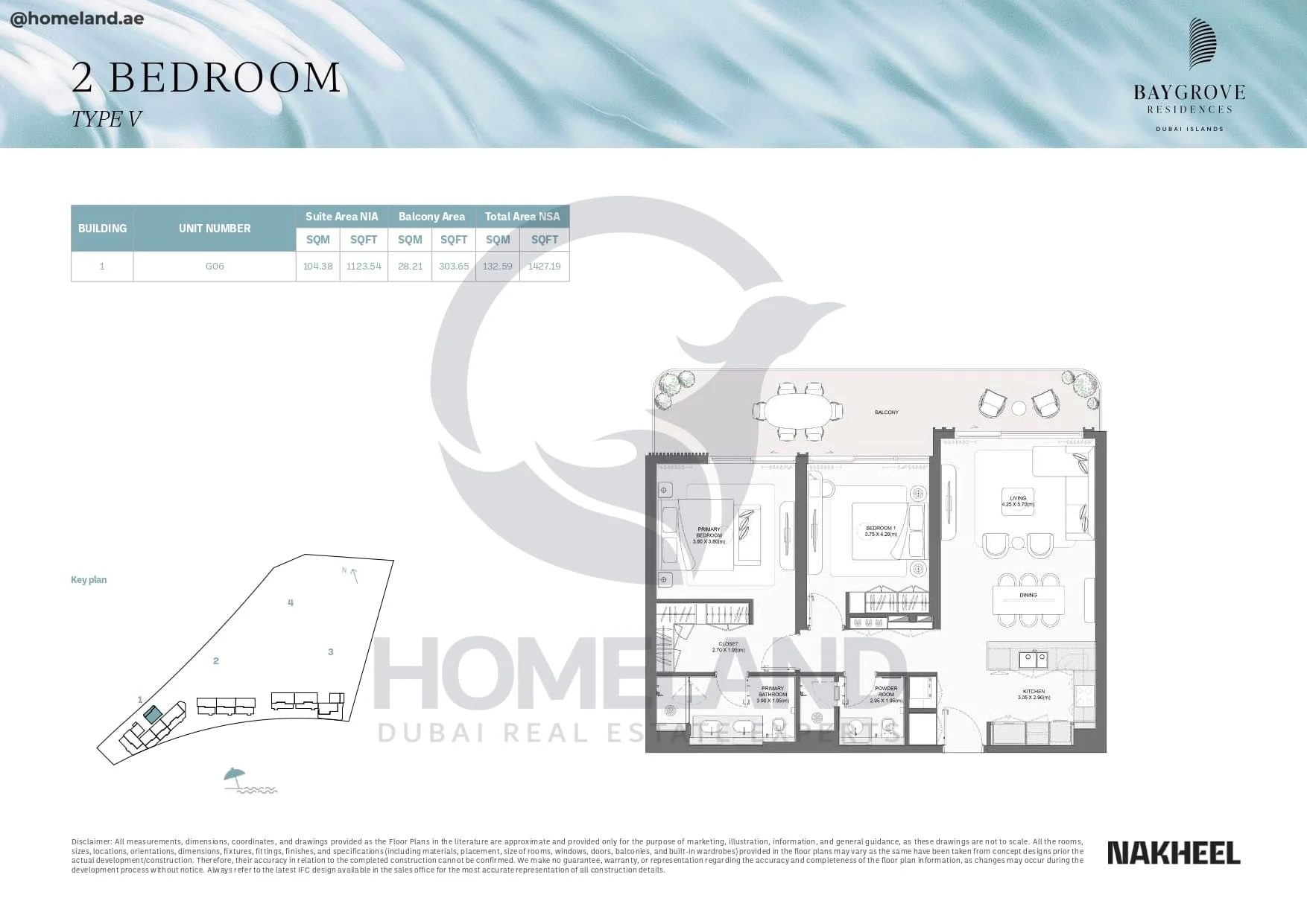 Bay Grove Residences, 2BR, Type V, Building 1, Unit G06, 1427 SQFT
