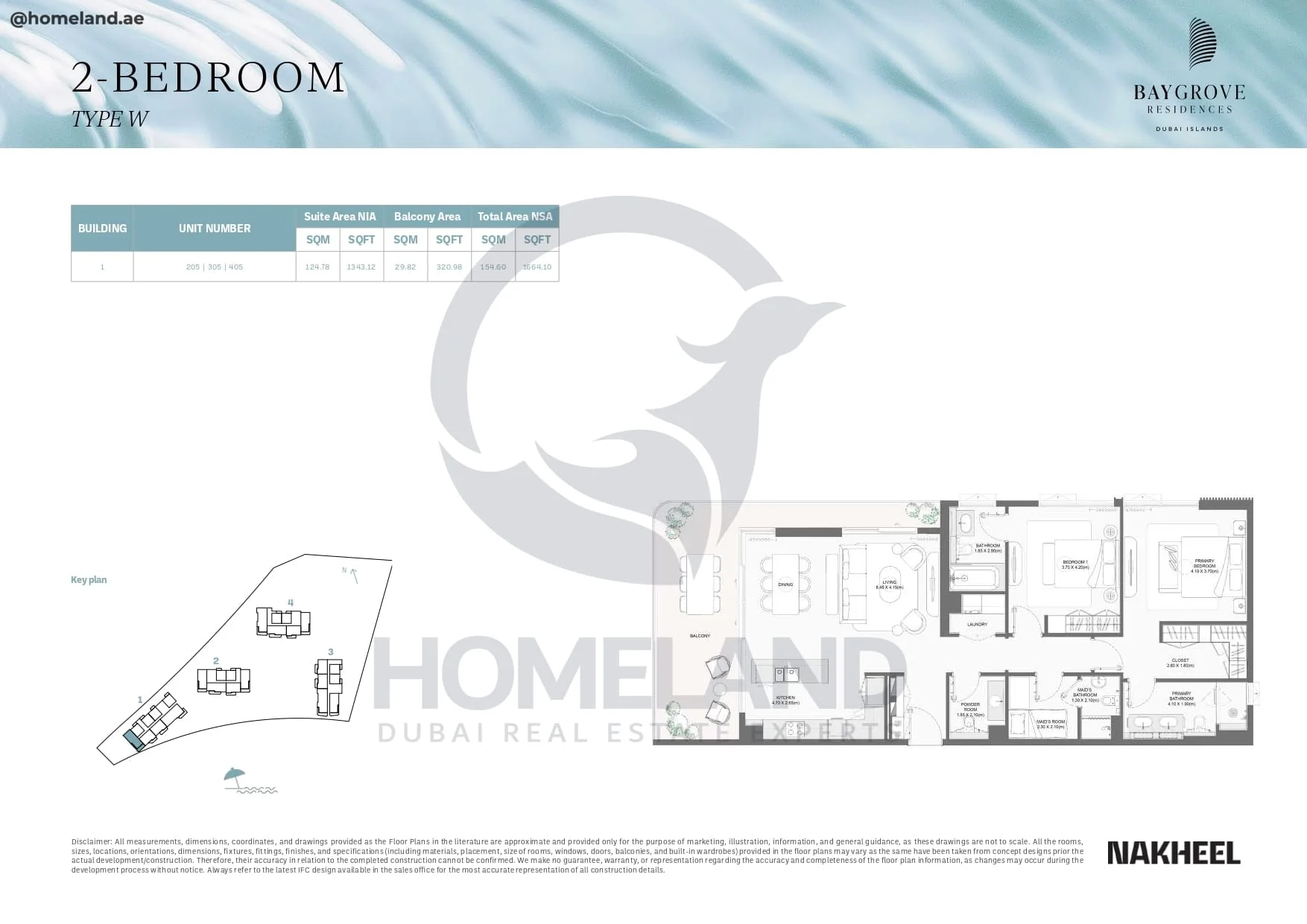 Bay Grove Residences, 2BR, Type W, Building 1, Unit 205-305-405, 1664 SQFT