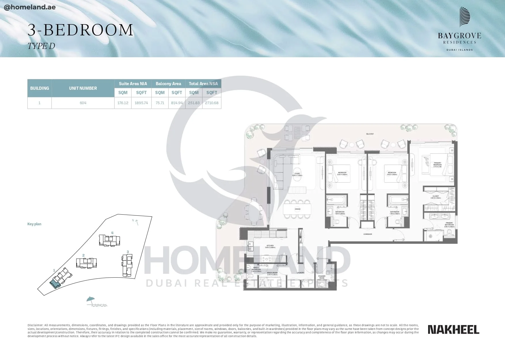 Bay Grove Residences, 3BR, Type D, Building 1, Unit 604, 2710 SQFT