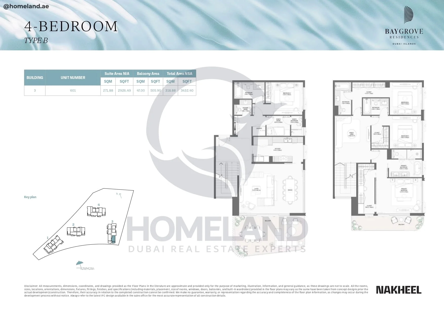 Bay Grove Residences, 4BR, Type B, Building 3, Unit 601, 3432 SQFT