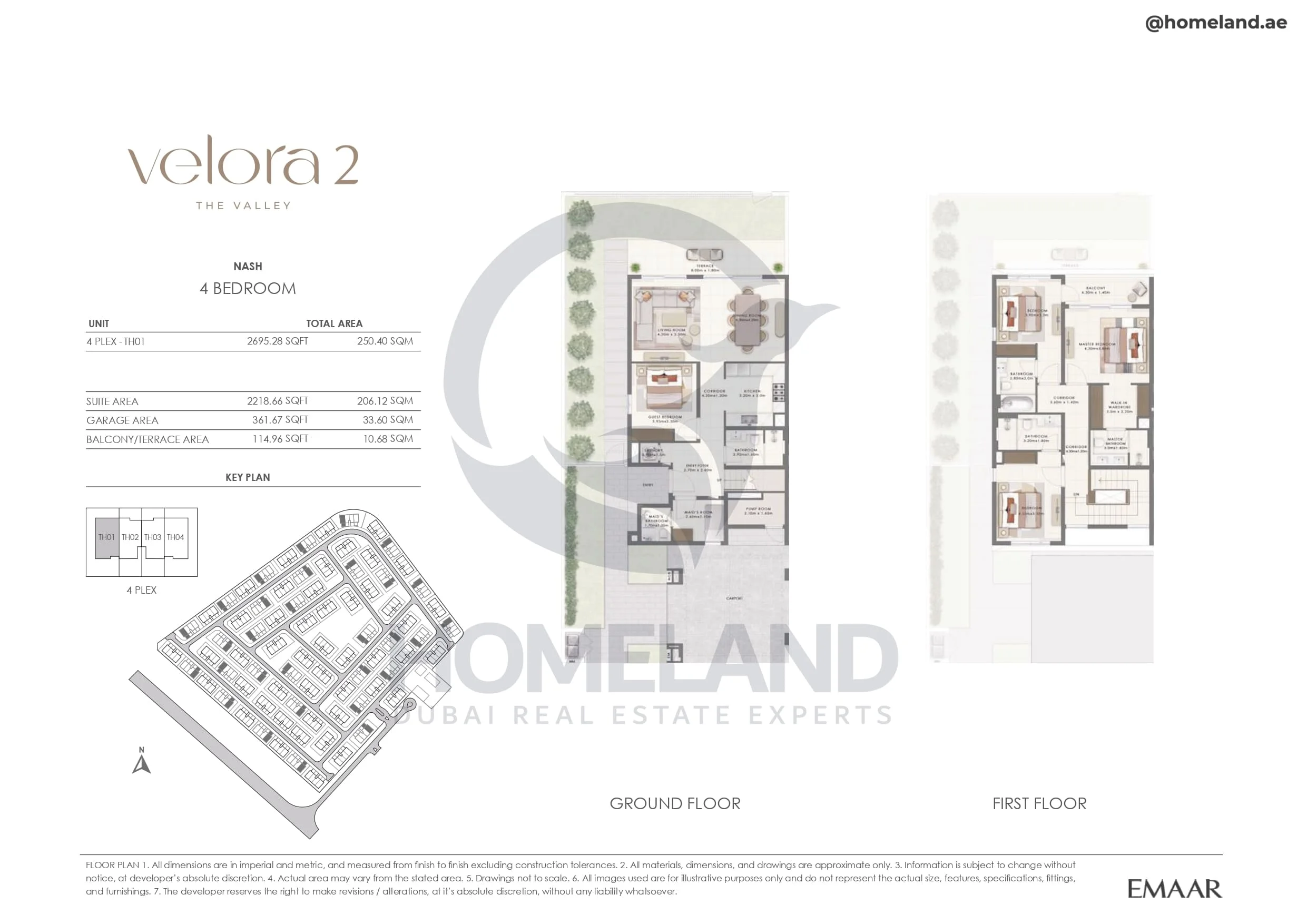 Velora 2, Nash, 4BR, Unit 4 Plex-TH01, 2695 SQFT
