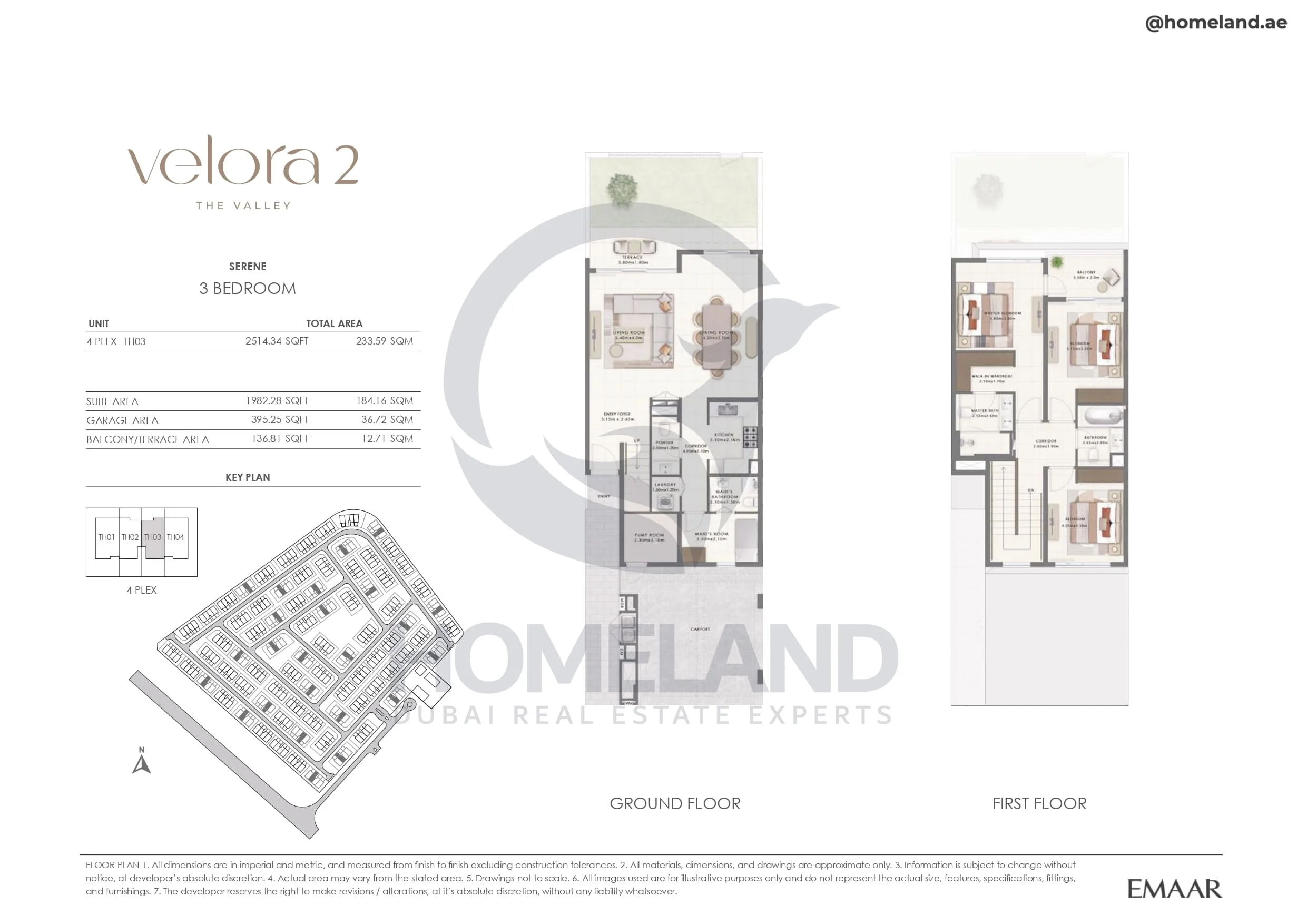Velora 2, Serene, 3BR, Unit 4 Plex-TH03, 2514 SQFT