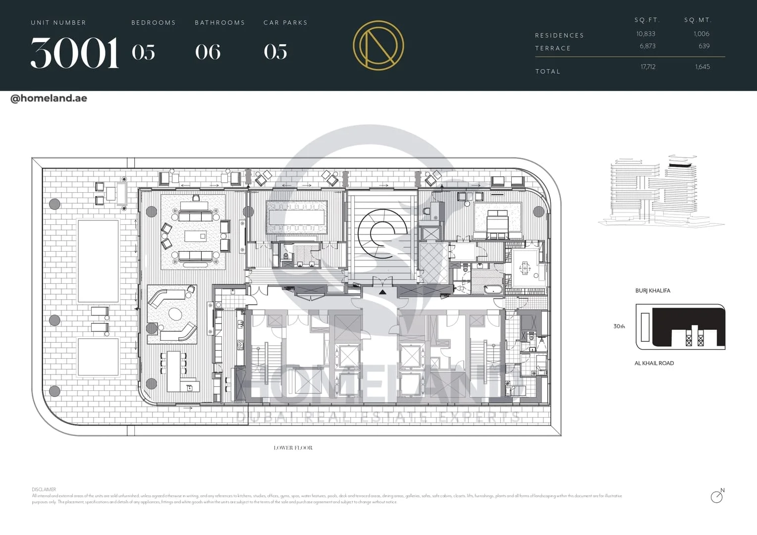 The Residences Dorchester Collection, 5BR, Unit 3001, Level 30, 17712 SQFT