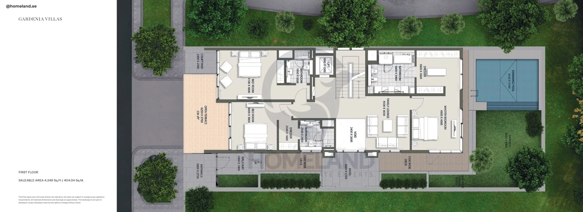 Sobha Hartland Estate, Gardenia Villas, 4BR, Level 1st, 4349 SQFT