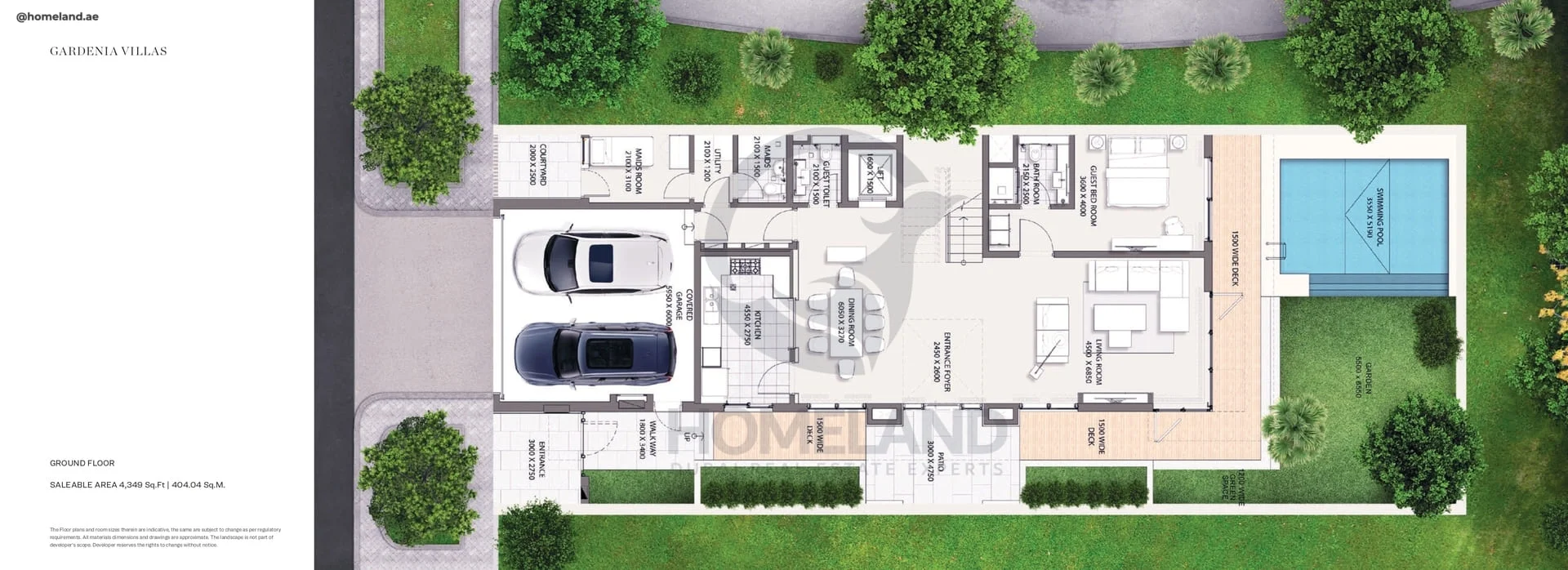 Sobha Hartland Estate, Gardenia Villas, 4BR, Level GF, 4349 SQFT
