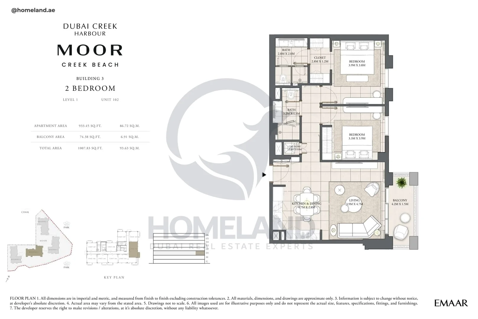 Moor Creek Beach, Building 3, 2BR, Level 1, Unit 102, 1007 SQFT