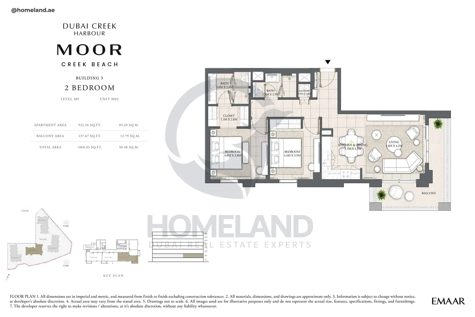 Moor Creek Beach, Building 3, 2BR, Level MF, Unit M02, 1060 SQFT
