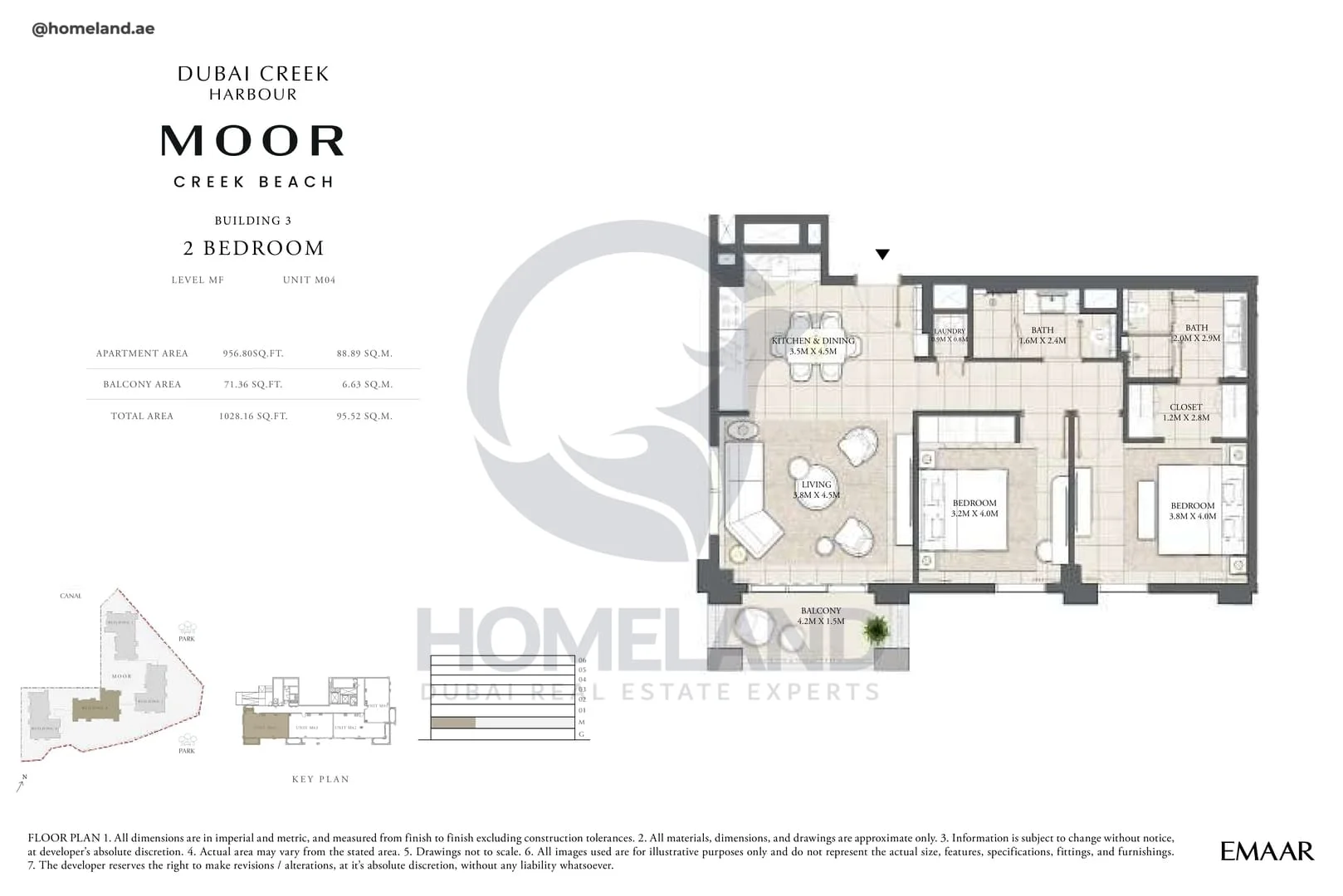 Moor Creek Beach, Building 3, 2BR, Level MF, Unit M04, 1028 SQFT