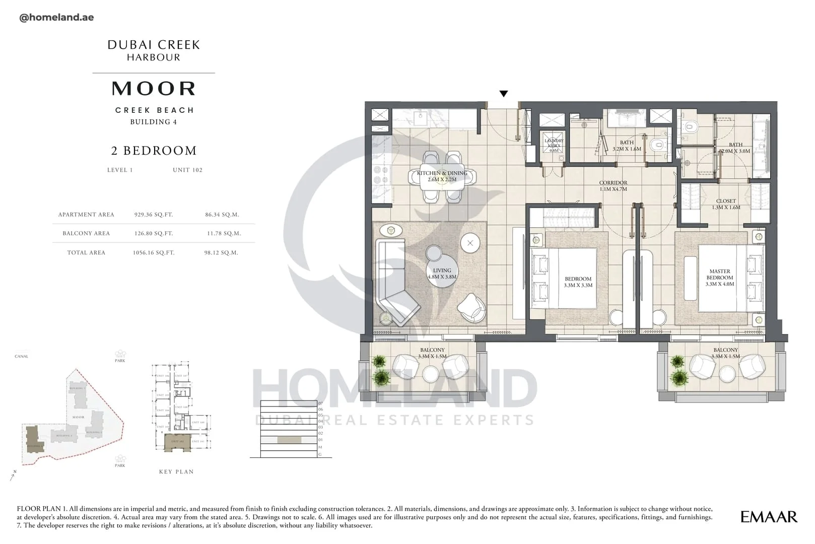 Moor Creek Beach, Building 4, 2BR, Level 1, Unit 102, 1056 SQFT