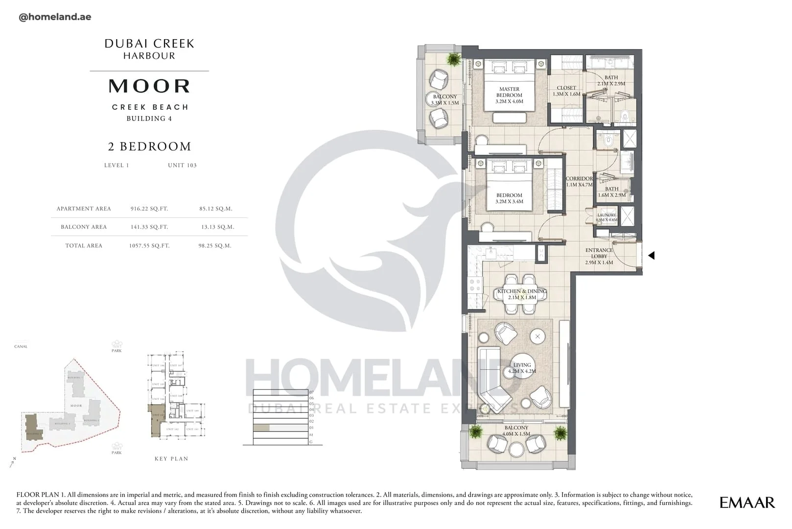 Moor Creek Beach, Building 4, 2BR, Level 1, Unit 103, 1057 SQFT