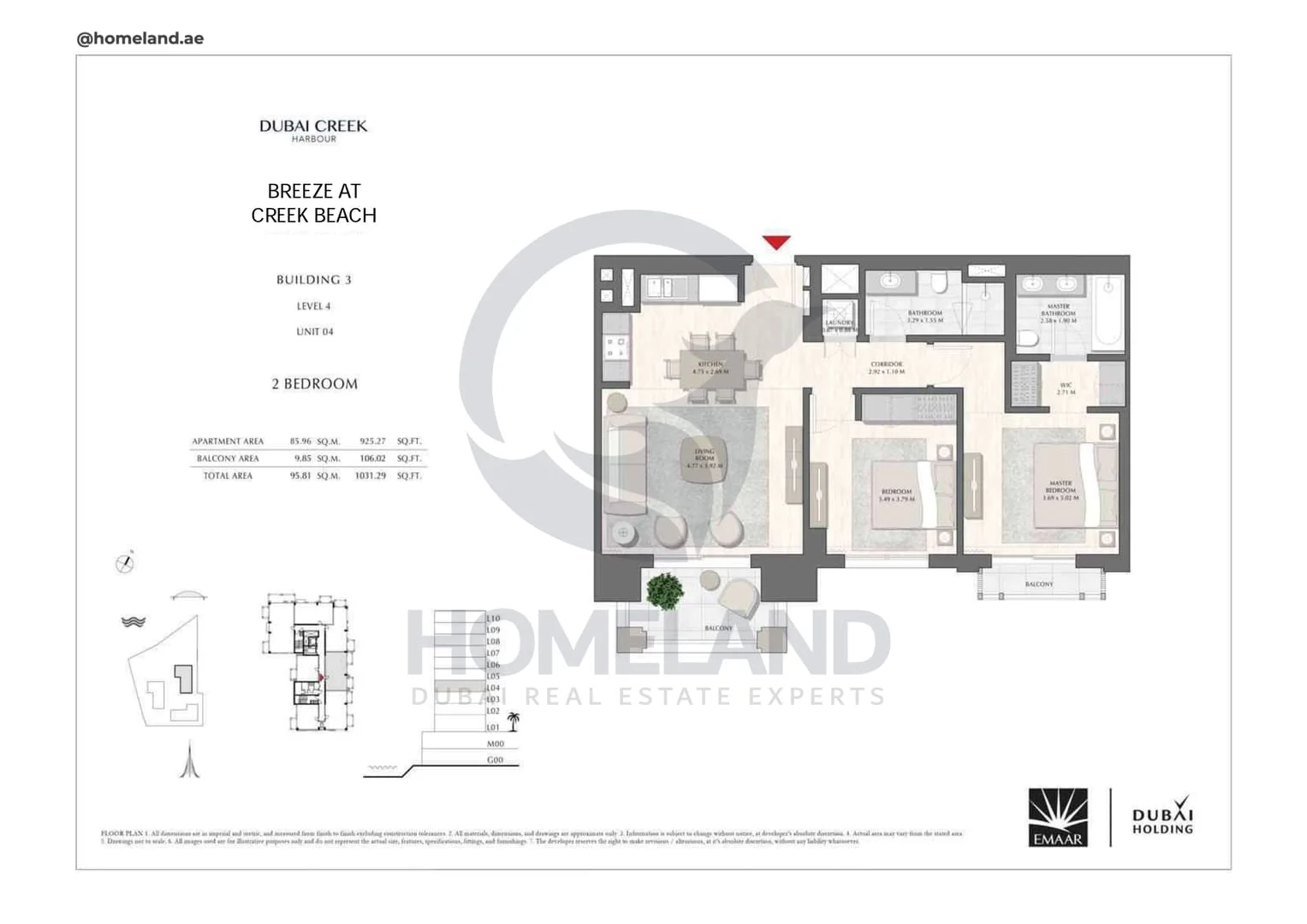 Breeze Creek Beach, Building 3, 2BR, Level 4, Unit 04, 1031 SQFT