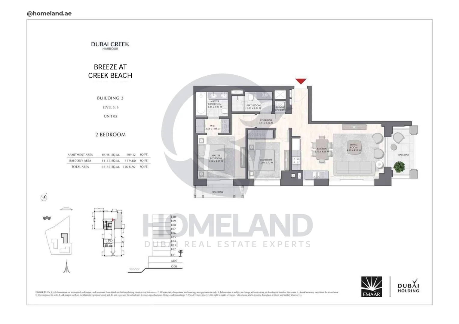 Breeze Creek Beach, Building 3, 2BR, Level 5-6, Unit 05, 1028 SQFT