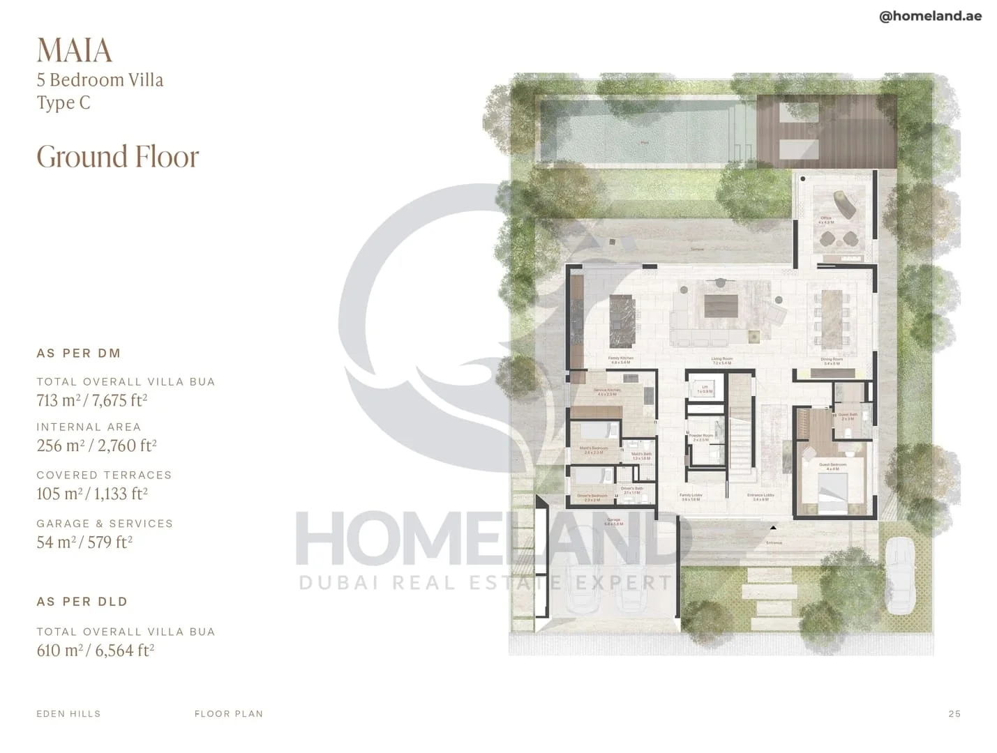 Eden Hills, Maia, 5BR Villa, Type C, Ground Floor, 7675 SQFT
