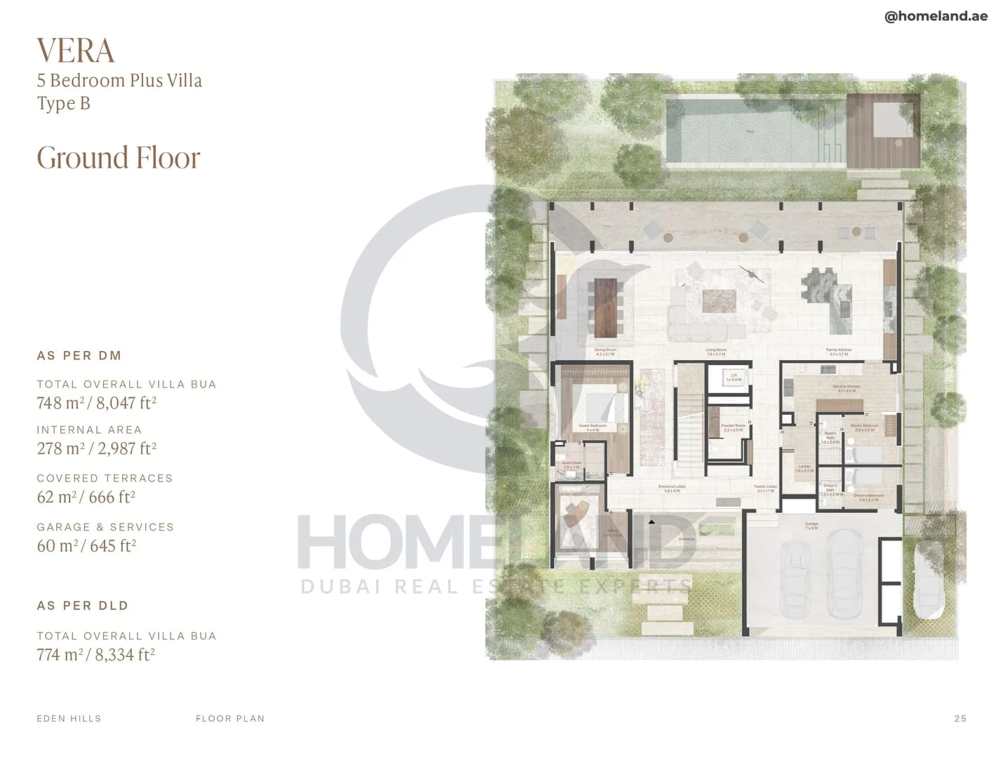 Eden Hills, Vera, 5BR Plus Villa, Type B, Ground Floor, 8334 SQFT