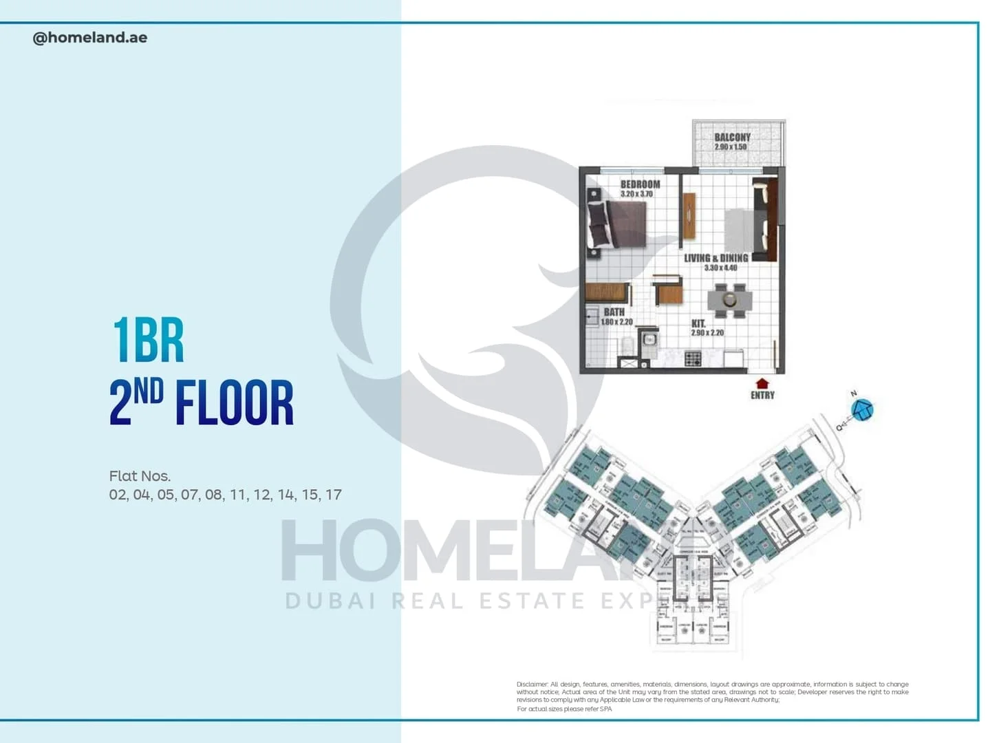 Skyz Residence, 1BR, Level 2 , Unit 02-04-05-07-08-11-12-14-15-17