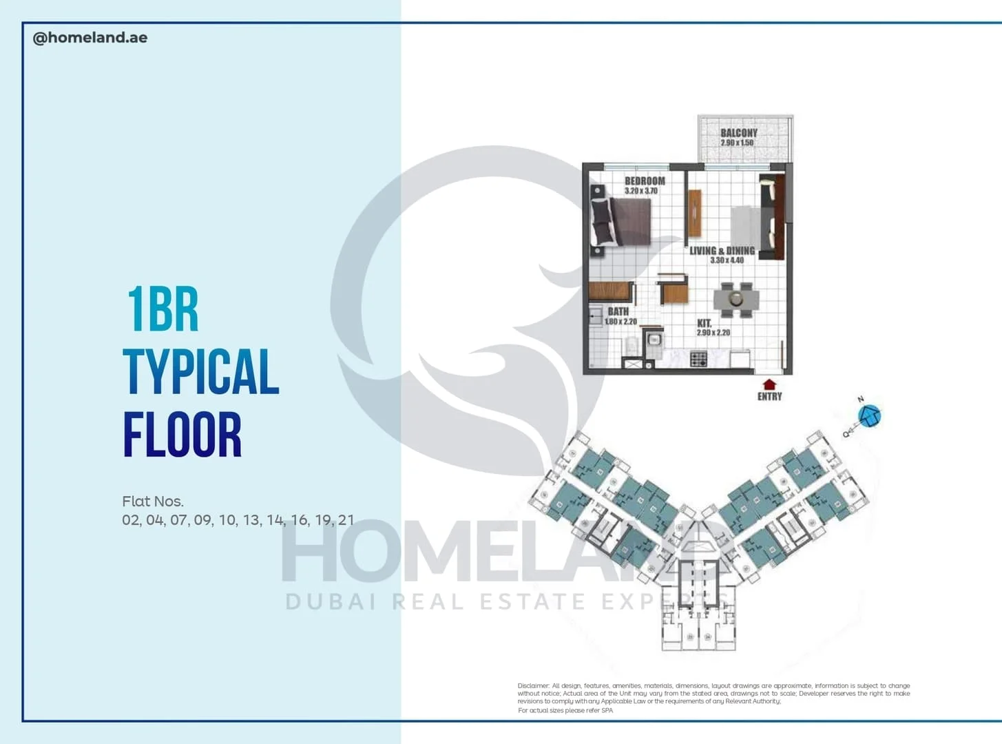 Skyz Residence, 1BR, Typical Level, Unit 02-04-07-09-10-13-14-16-19-21