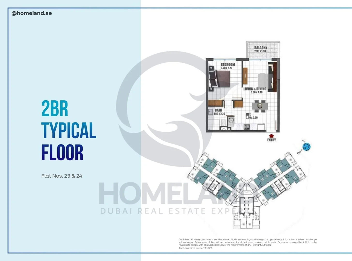 Skyz Residence, 2BR, Typical Level, Unit 23 & 24