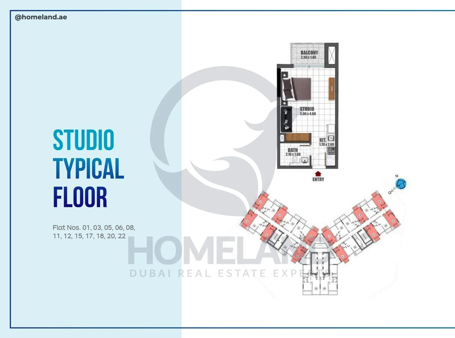 Skyz Residence, Studio, Typical Level, Unit 01-03-05-06-08-11-12-15-17-18-20-22