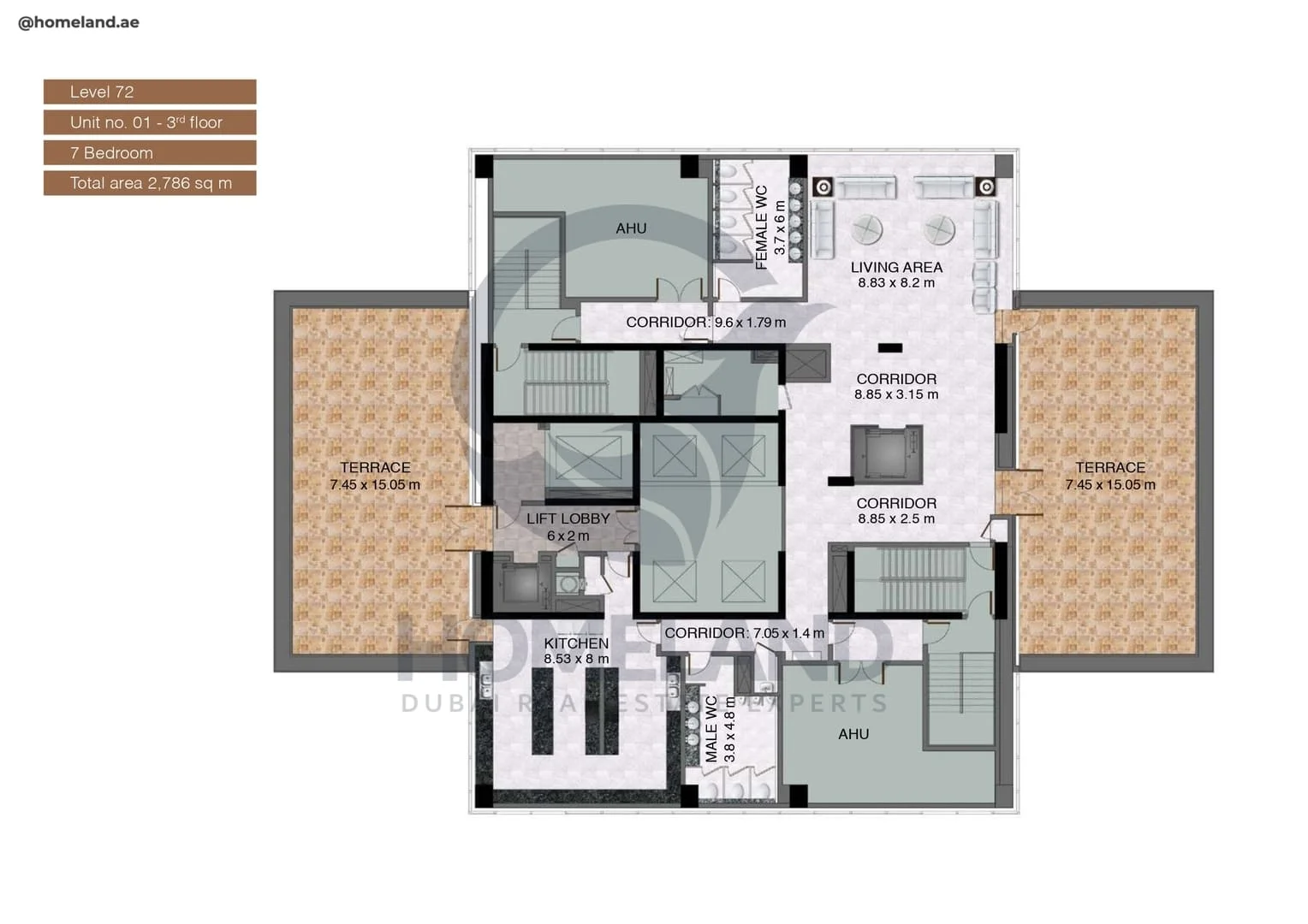 Noora Tower, 7BR, Unit 01-3nd Floor, Level 72, 29988 SQFT