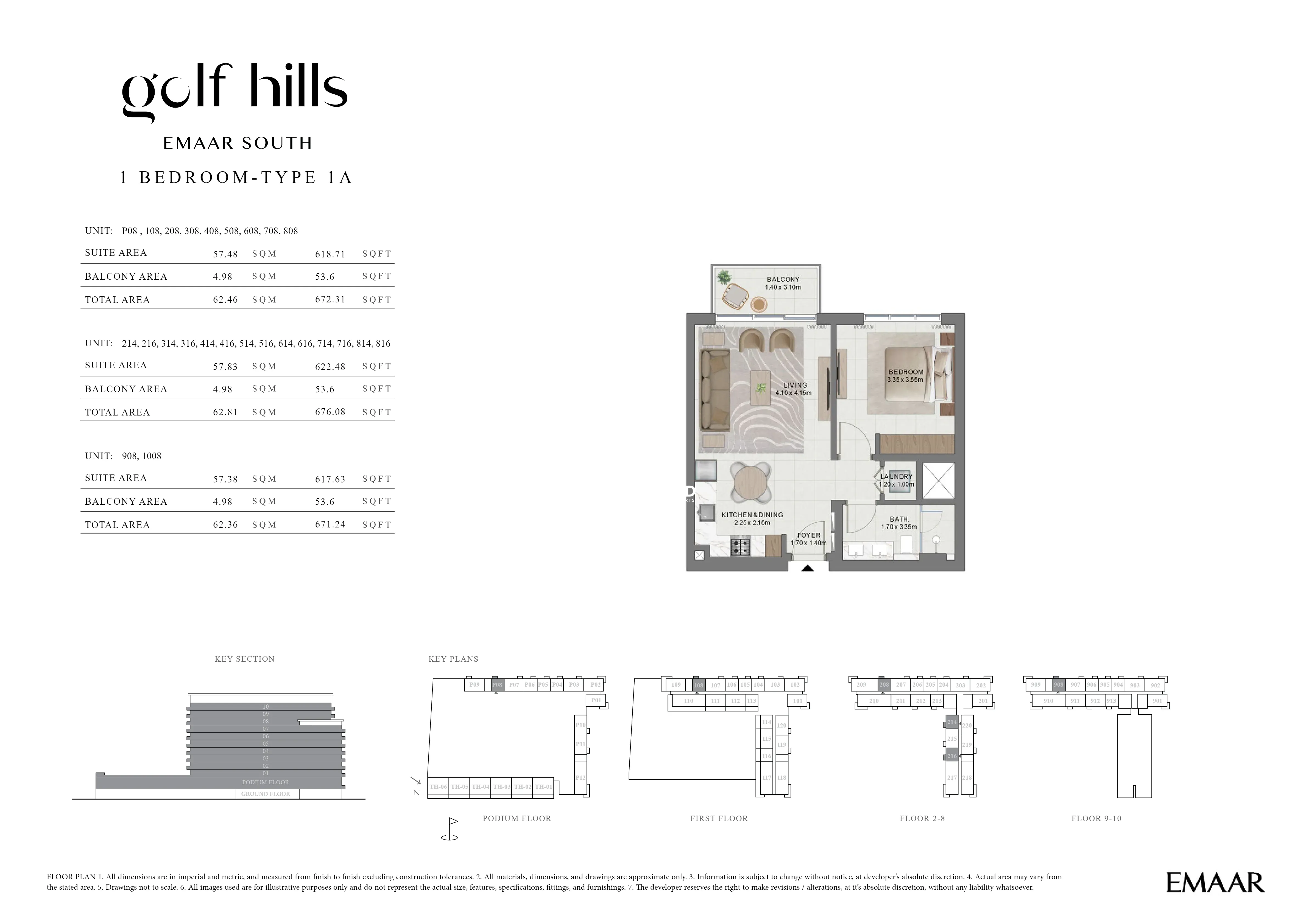 1 BEDROOM TYPE 1A