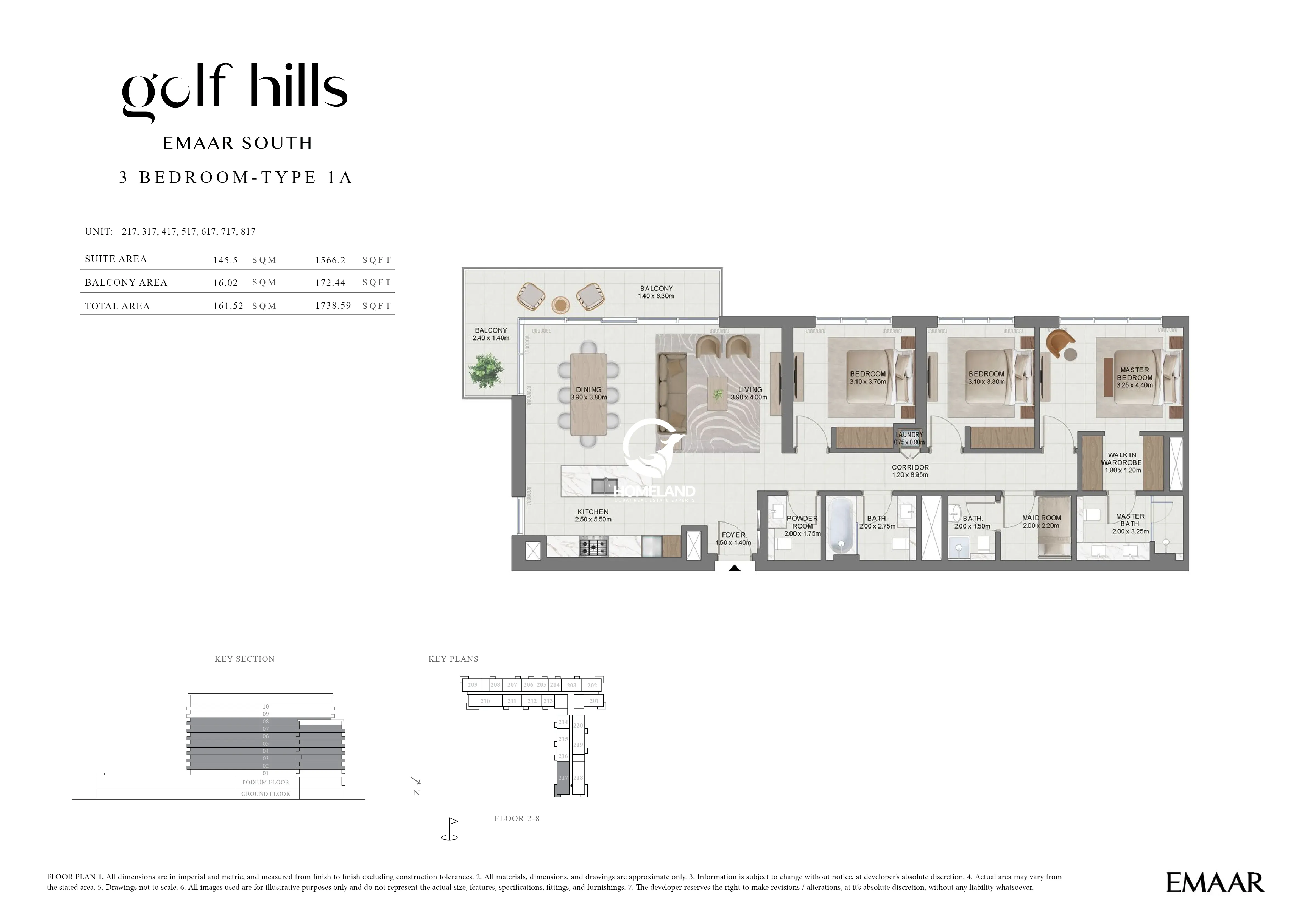 3 BEDROOMS TYPE 1A