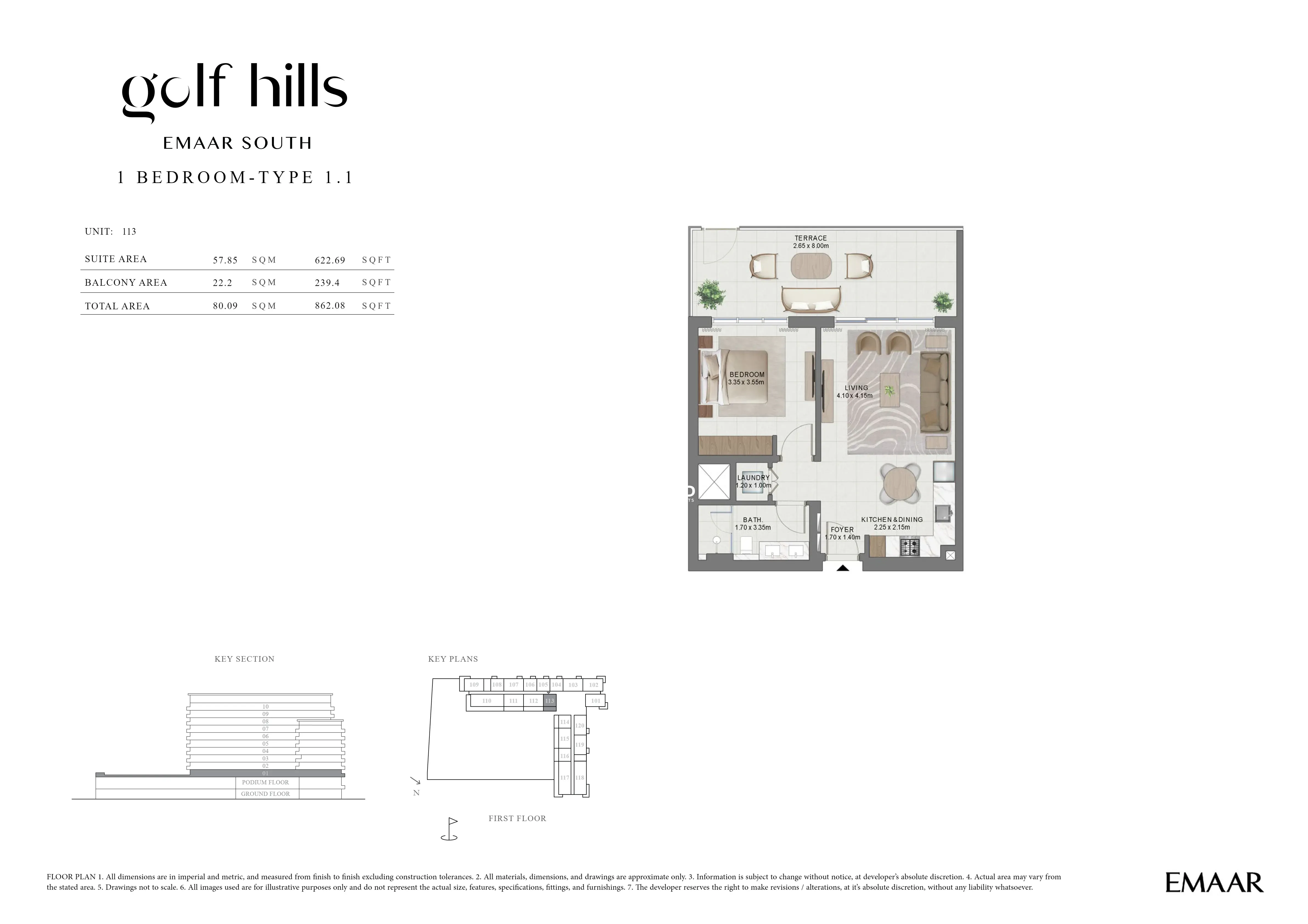 1 BEDROOM TYPE 1-1