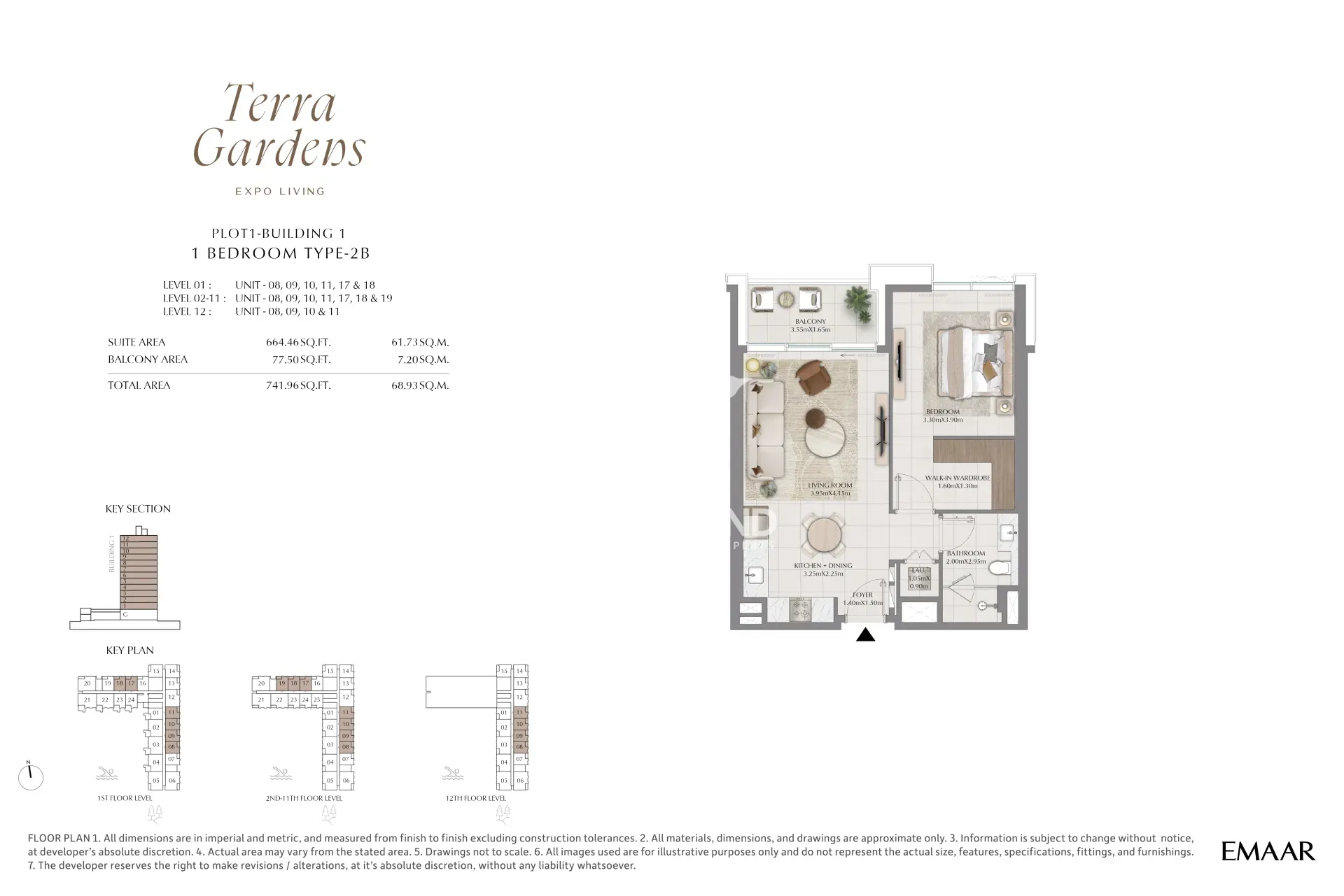 1 Bedroom Type 2B