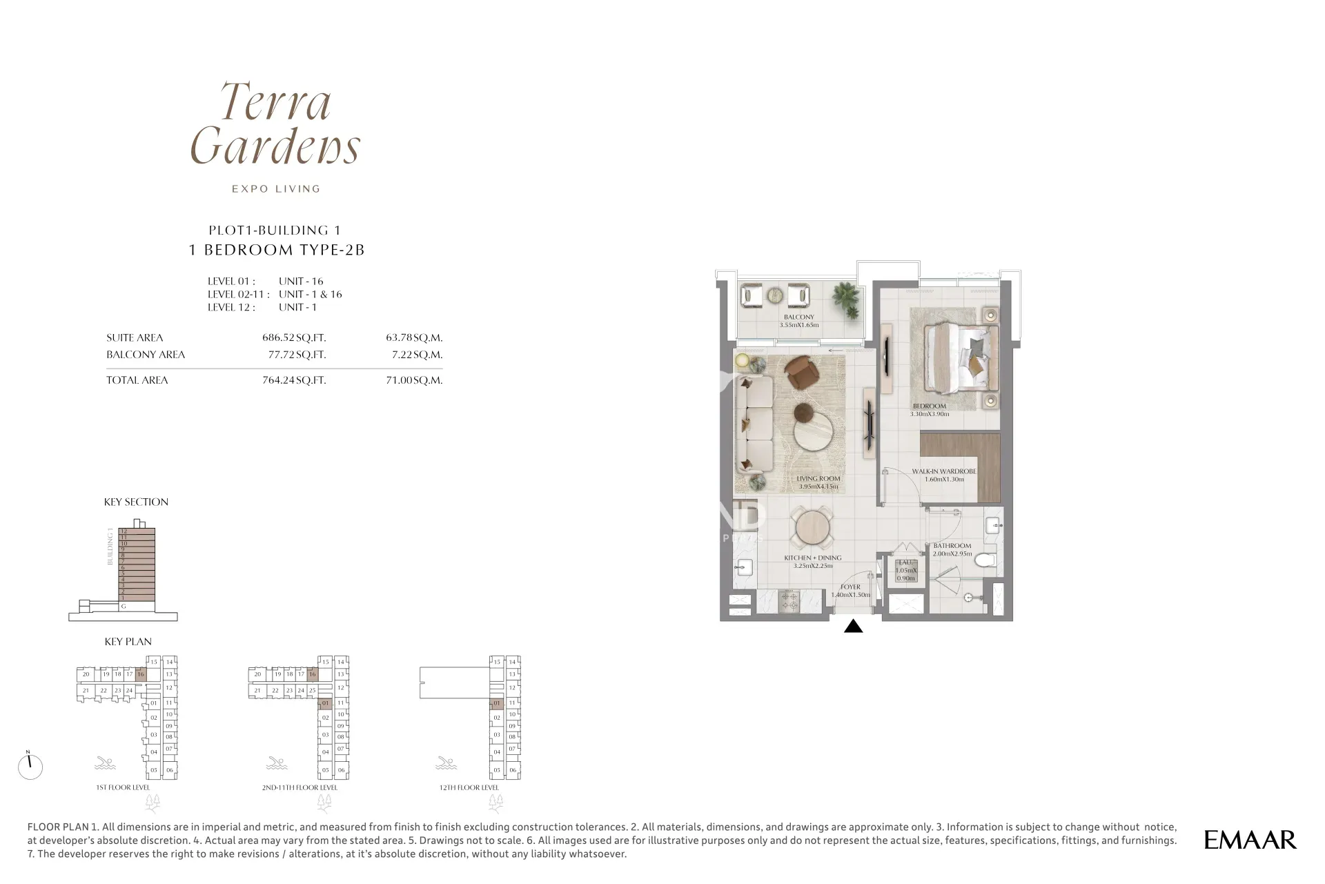 1 Bedroom Type 2B