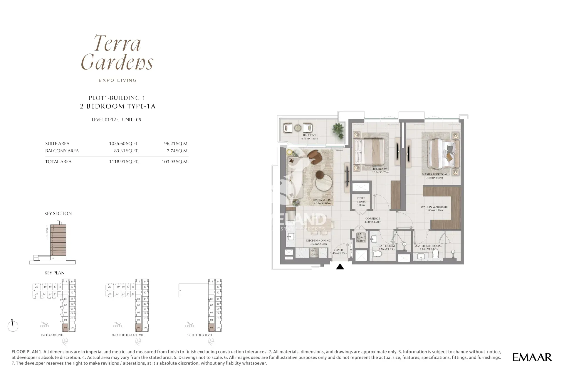 1 Bedroom Type 1A
