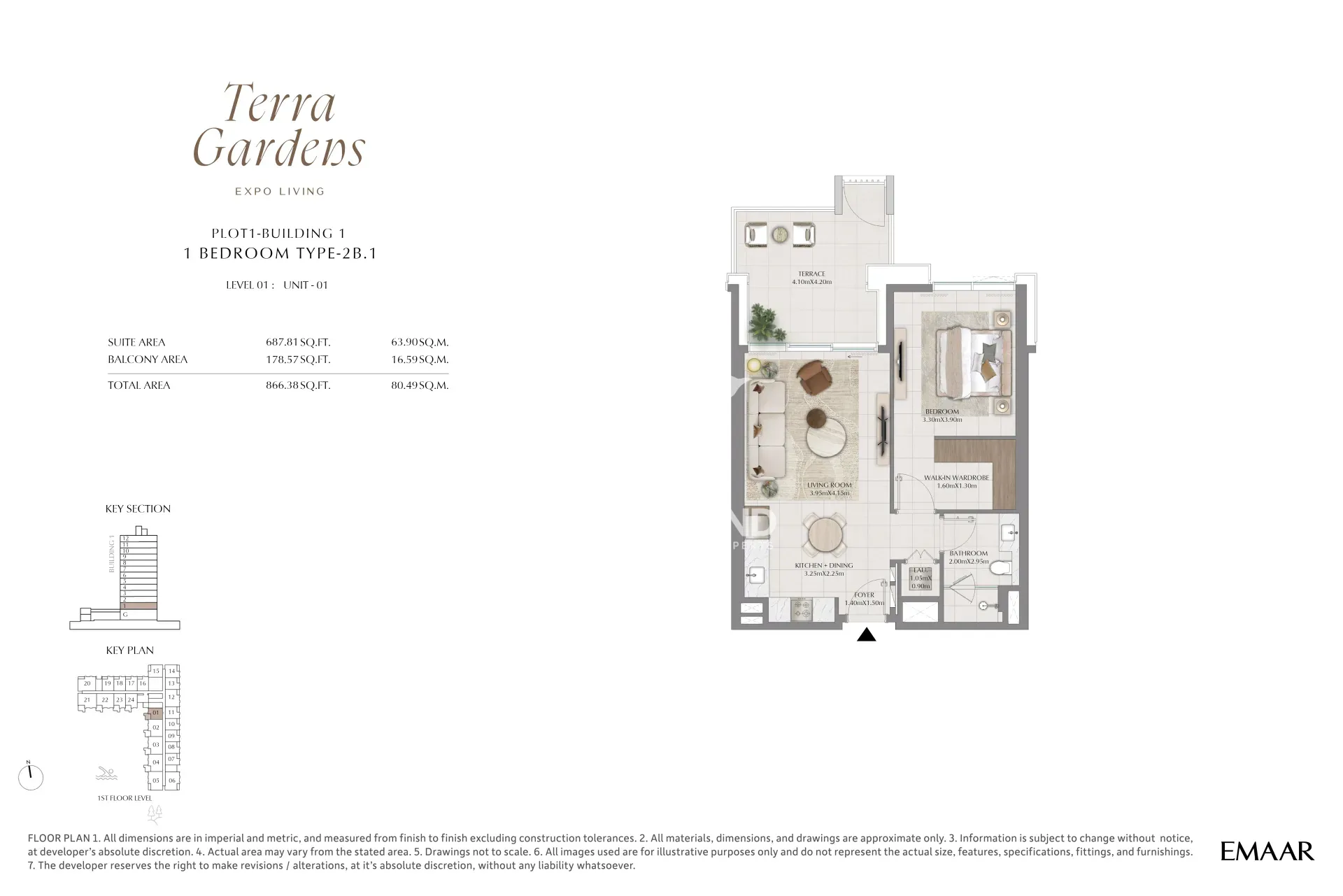 1 Bedroom Type 2B.1