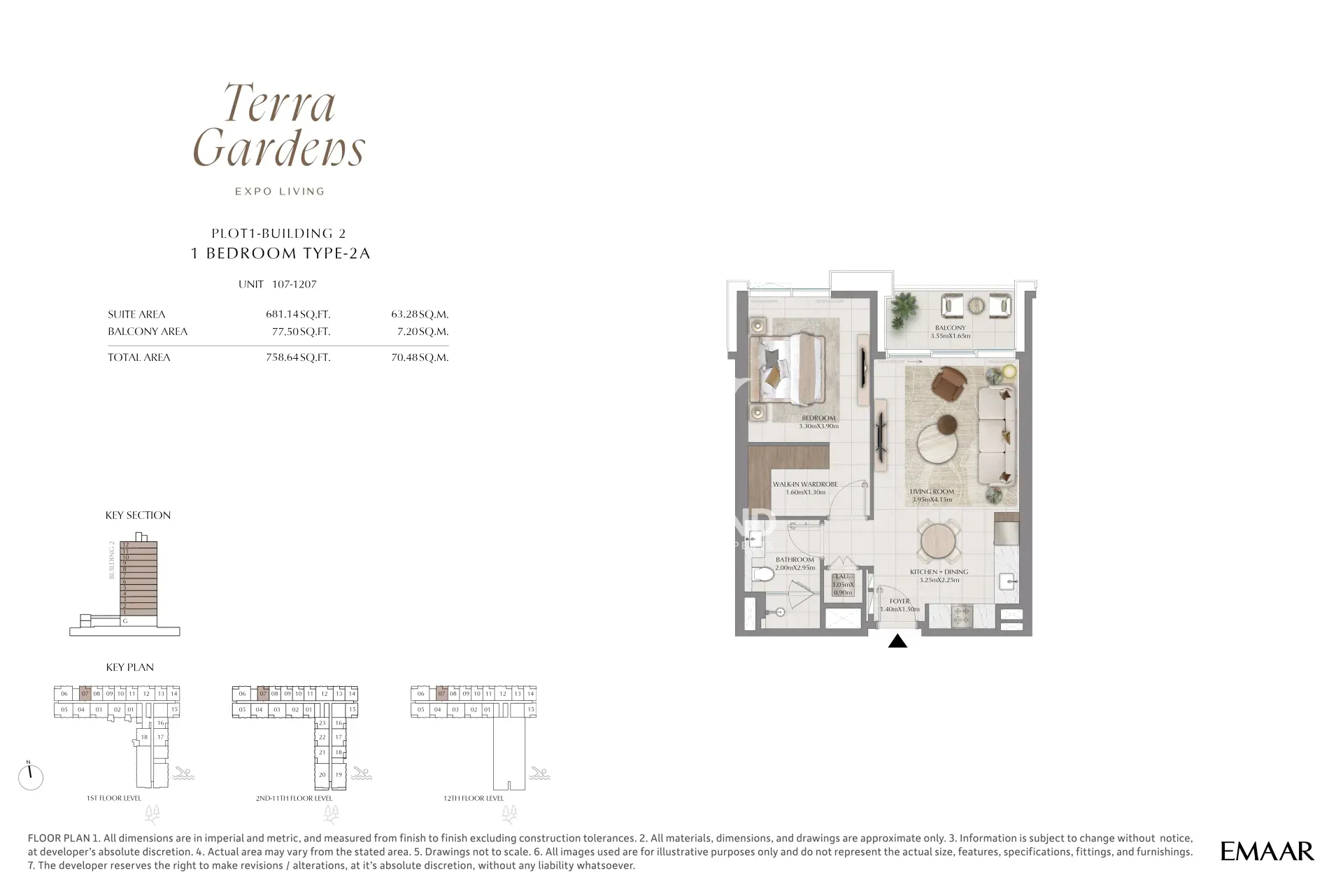 1 Bedroom Type 2A
