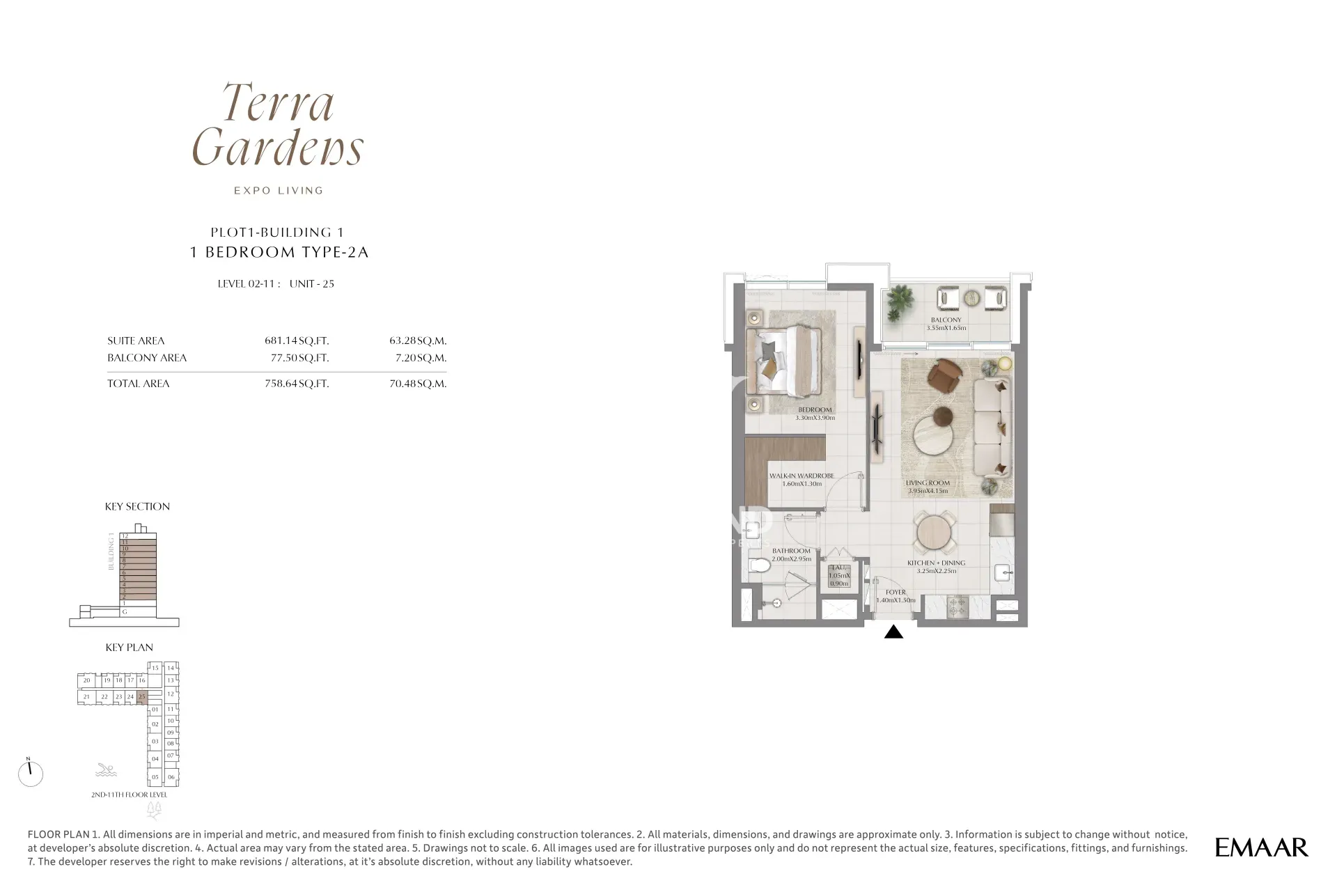 1 Bedroom Type 2A
