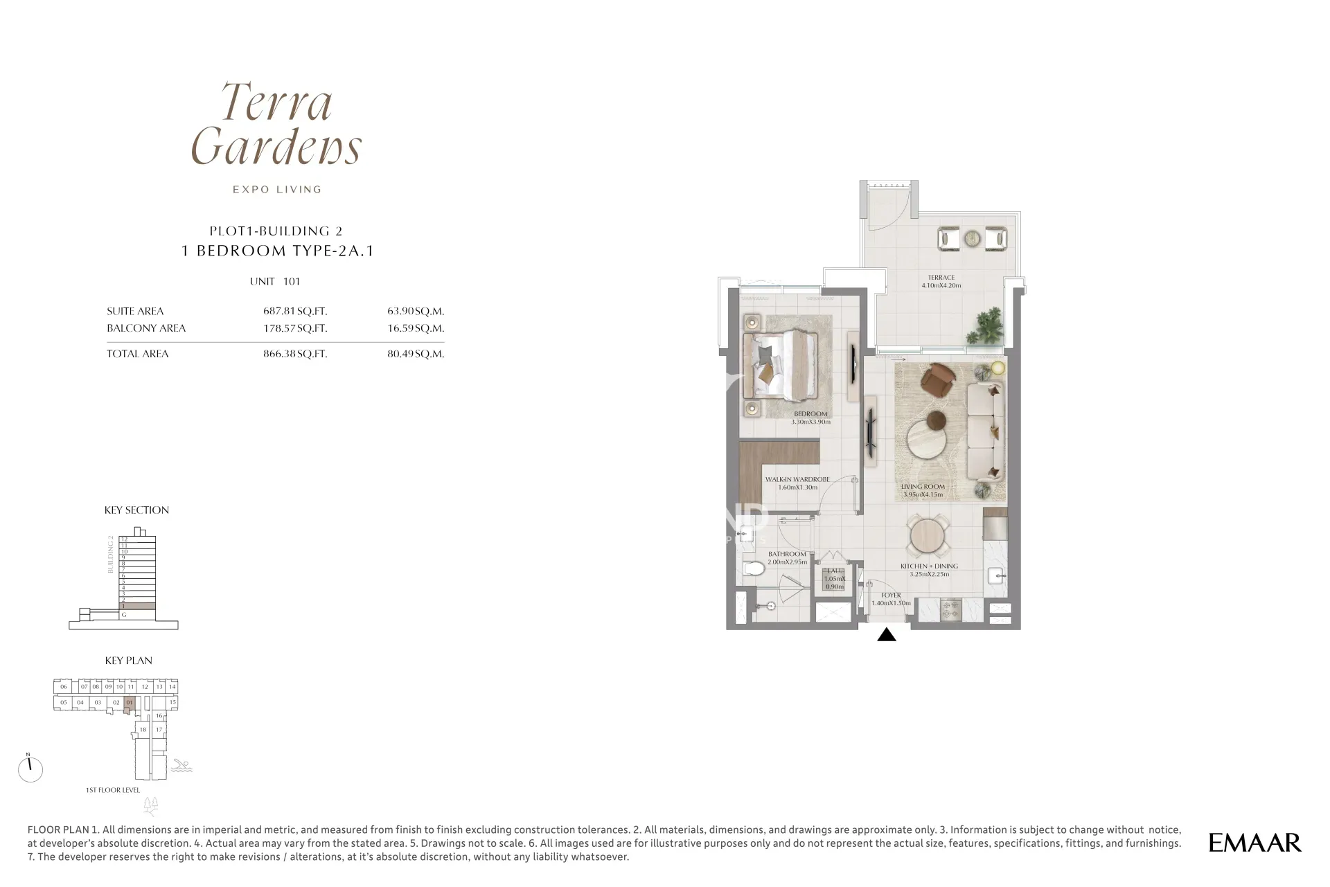 1 Bedroom Type 2A.1